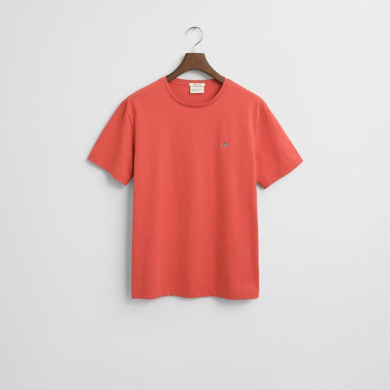 GANT Erkek Kırmızı Regular Fit Bisiklet Yaka T-Shirt