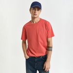 GANT Erkek Kırmızı Regular Fit Bisiklet Yaka T-Shirt