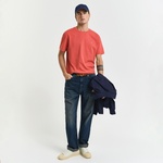 GANT Erkek Kırmızı Regular Fit Bisiklet Yaka T-Shirt