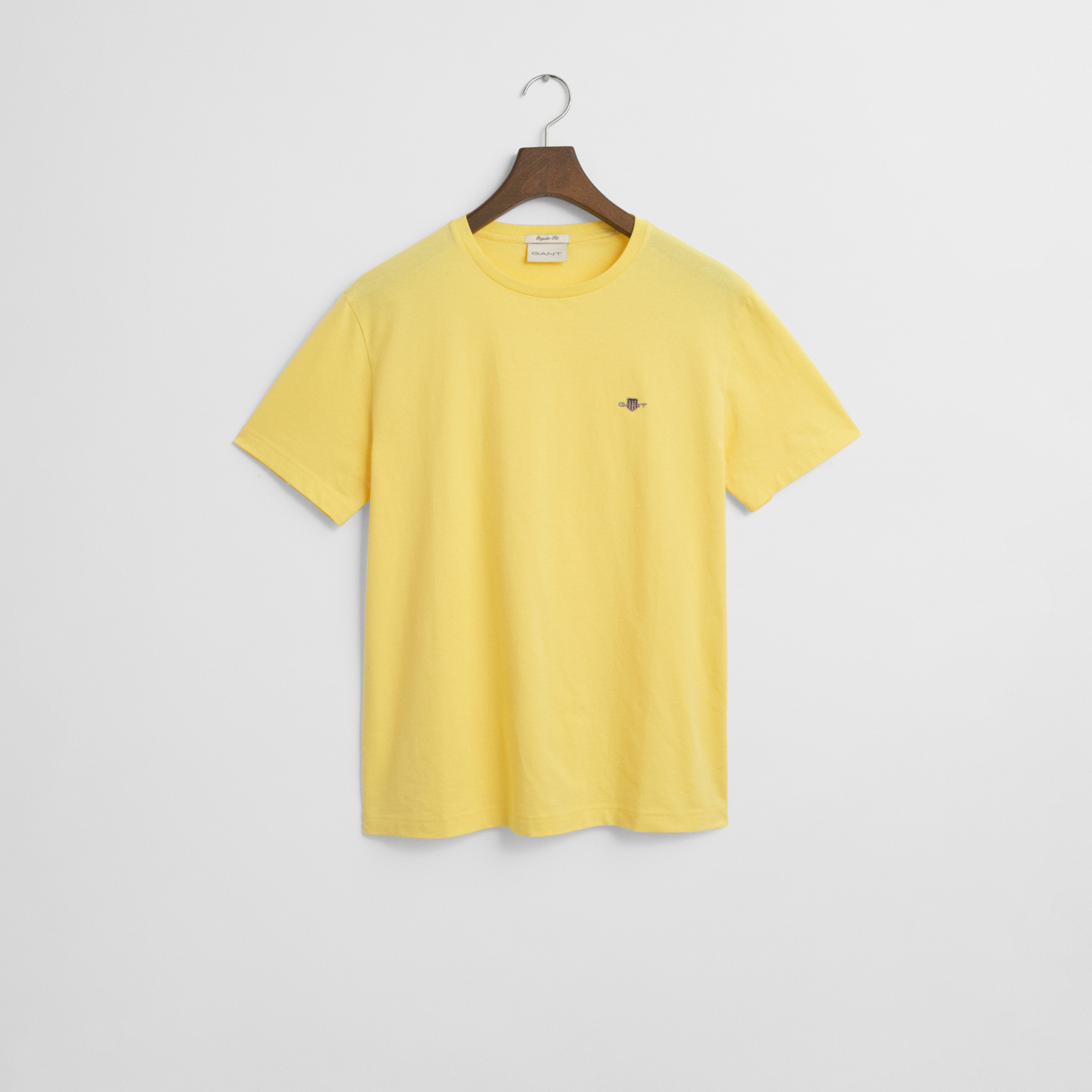 GANT Erkek Sarı Regular Fit Bisiklet Yaka T-Shirt