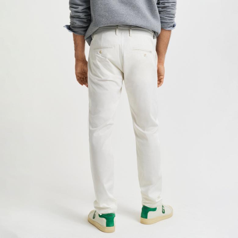 GANT Erkek Krem Slim Fit Pantolon