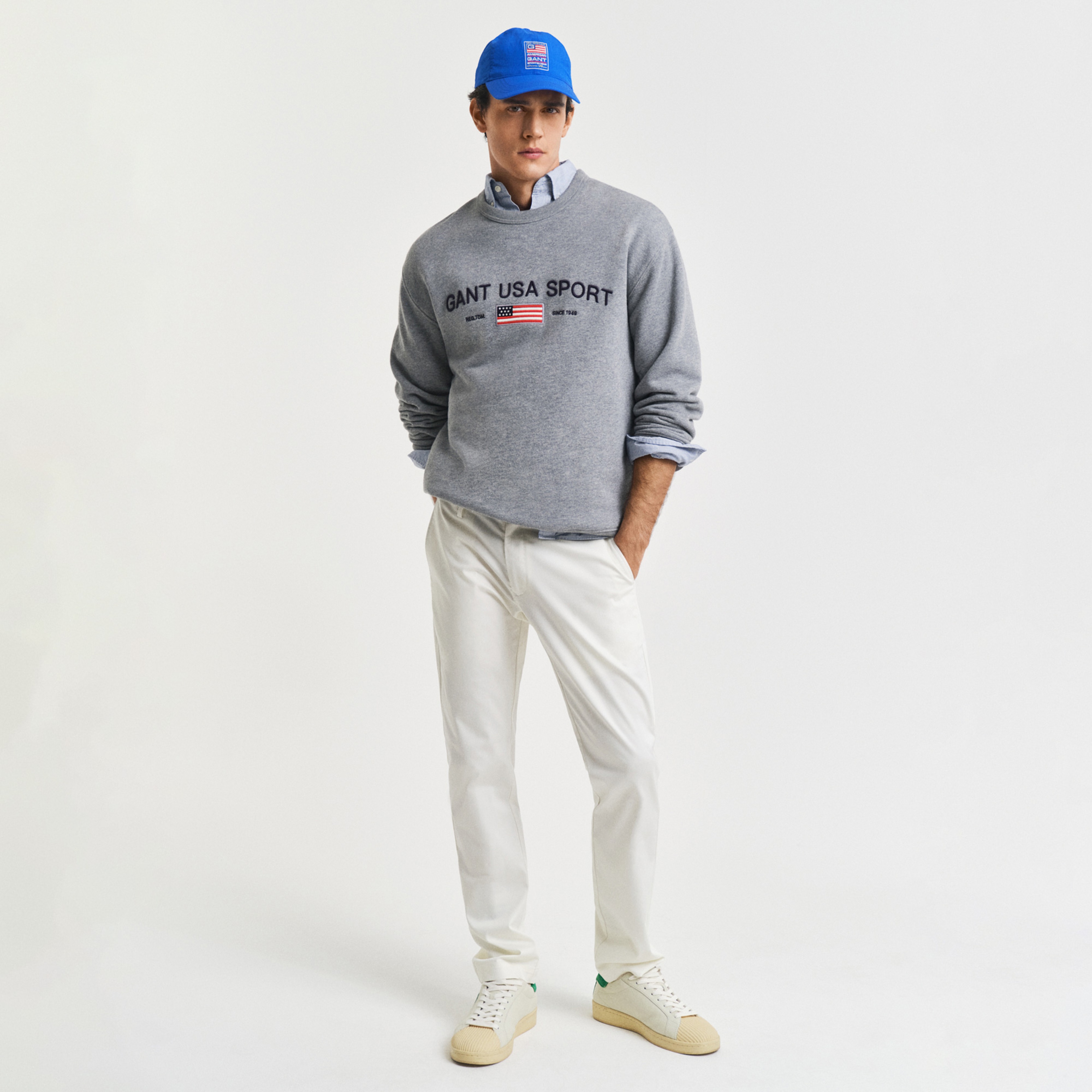 GANT Erkek Krem Slim Fit Pantolon