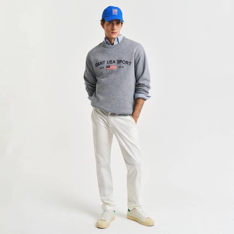 GANT Erkek Krem Slim Fit Pantolon