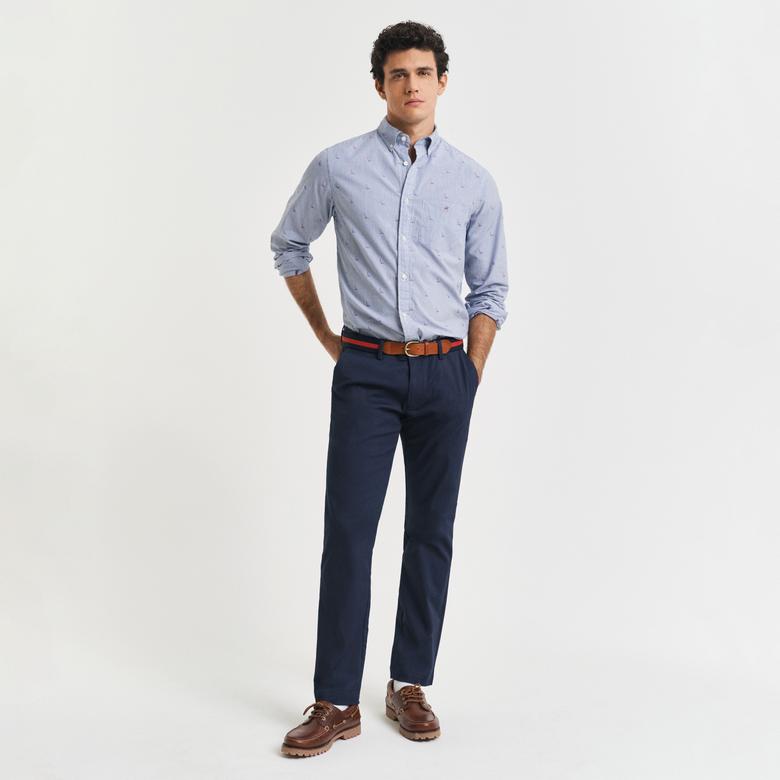 GANT Erkek Lacivert Slim Fit Pantolon