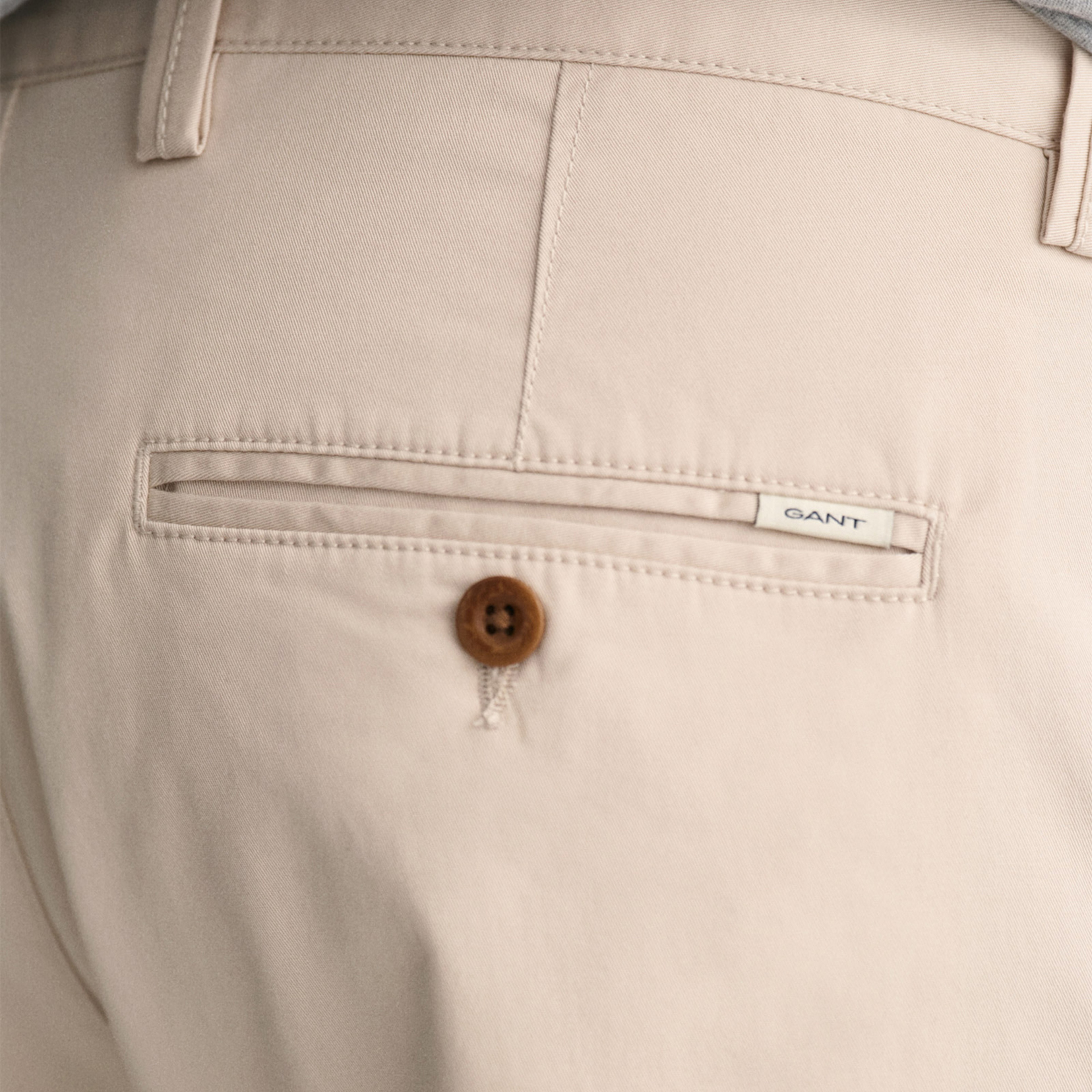 GANT Erkek Krem Regular Fit Chino Pantolon