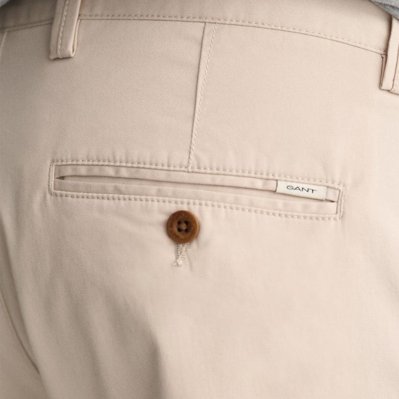 GANT Erkek Krem Regular Fit Chino Pantolon