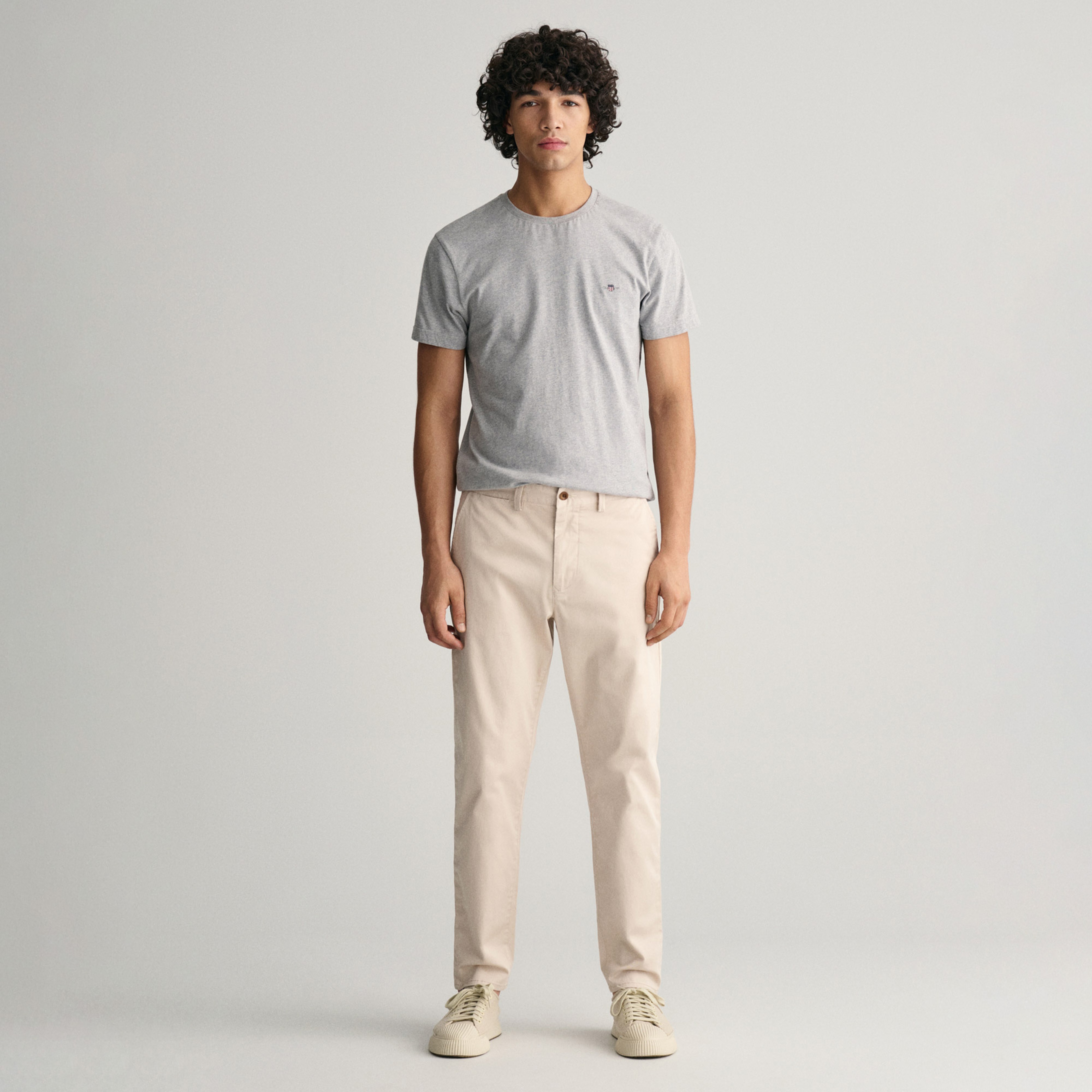 GANT Erkek Krem Regular Fit Chino Pantolon