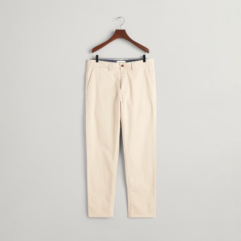 GANT Erkek Krem Regular Fit Chino Pantolon