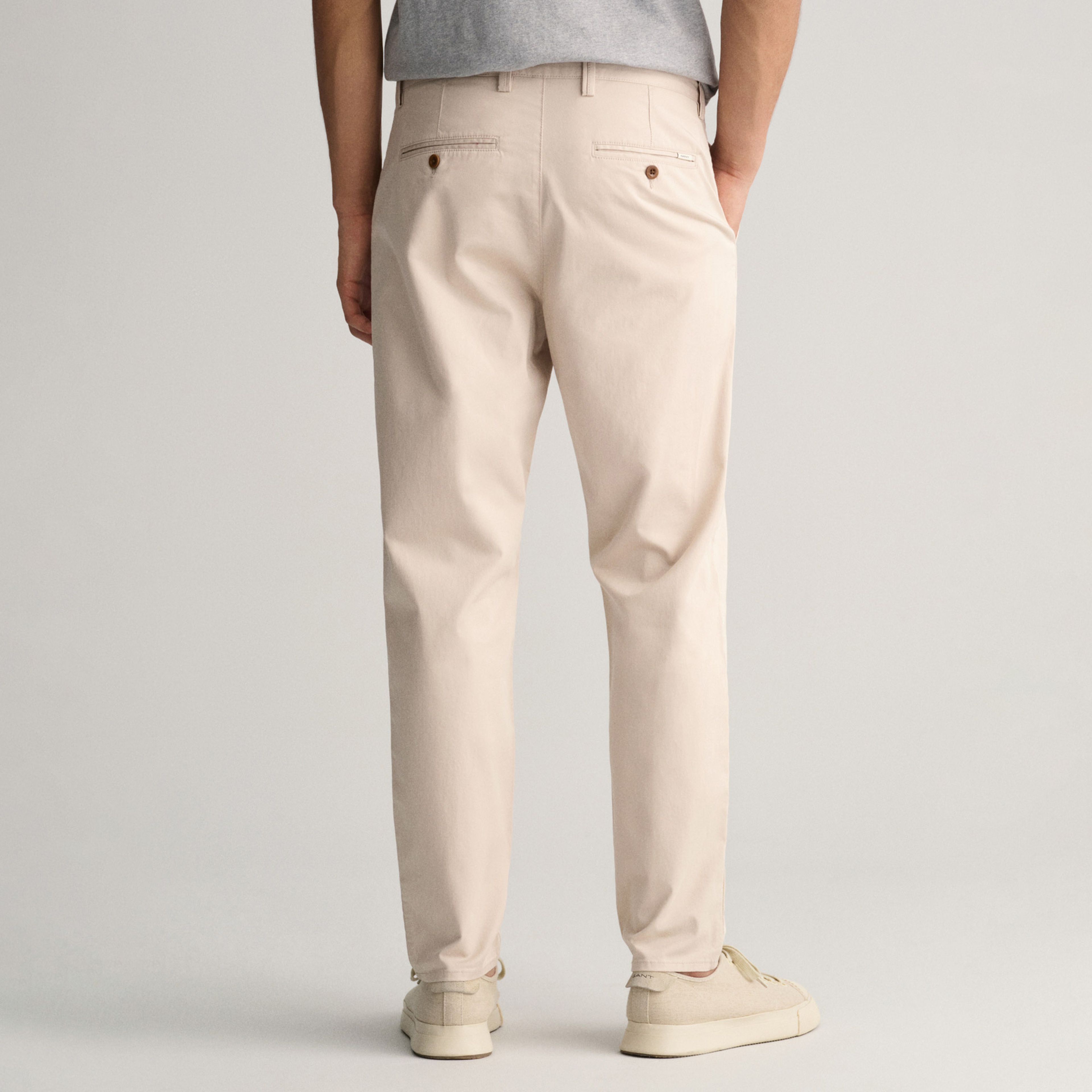 GANT Erkek Krem Regular Fit Chino Pantolon