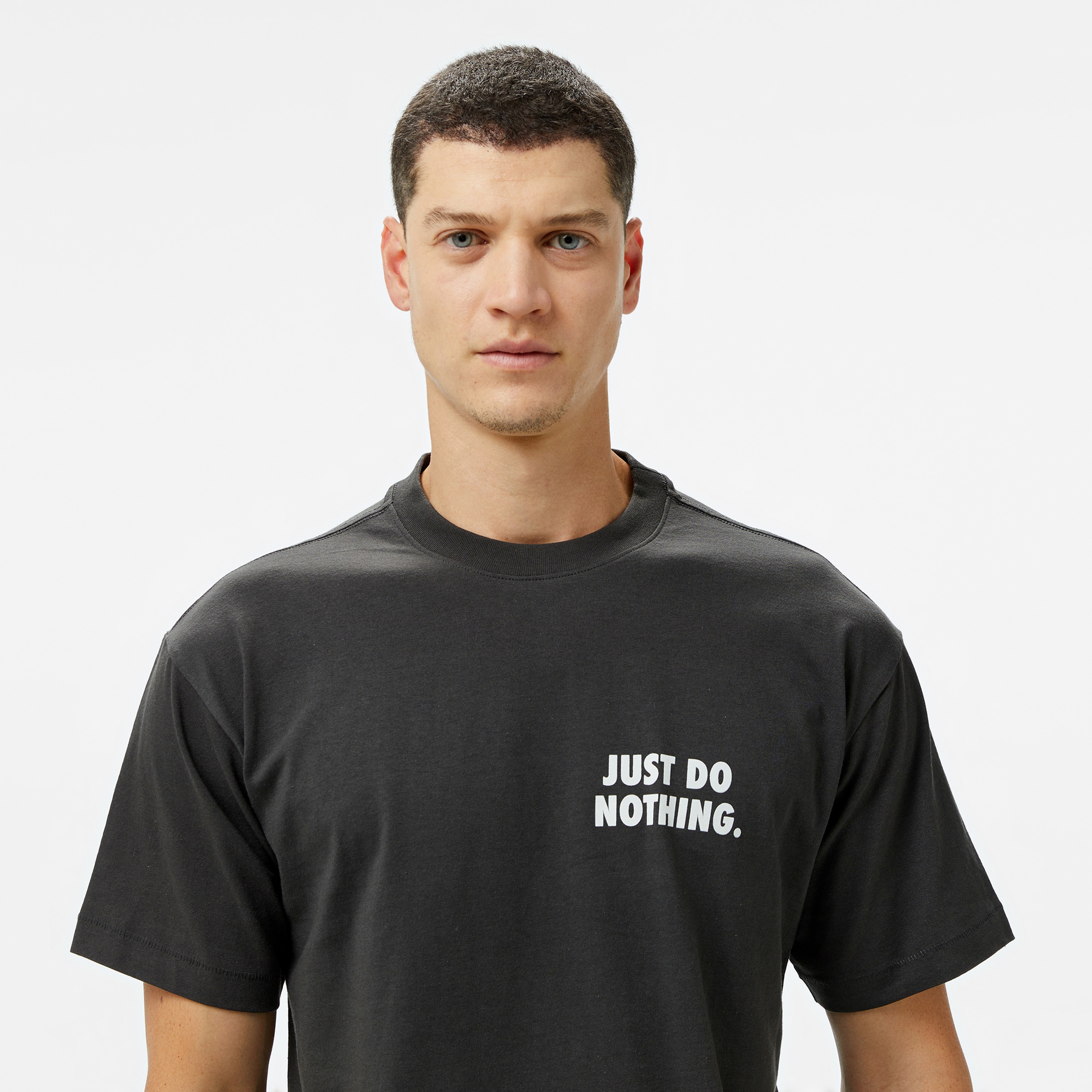 Market Just Do Nothing Fall Erkek Siyah T-Shirt