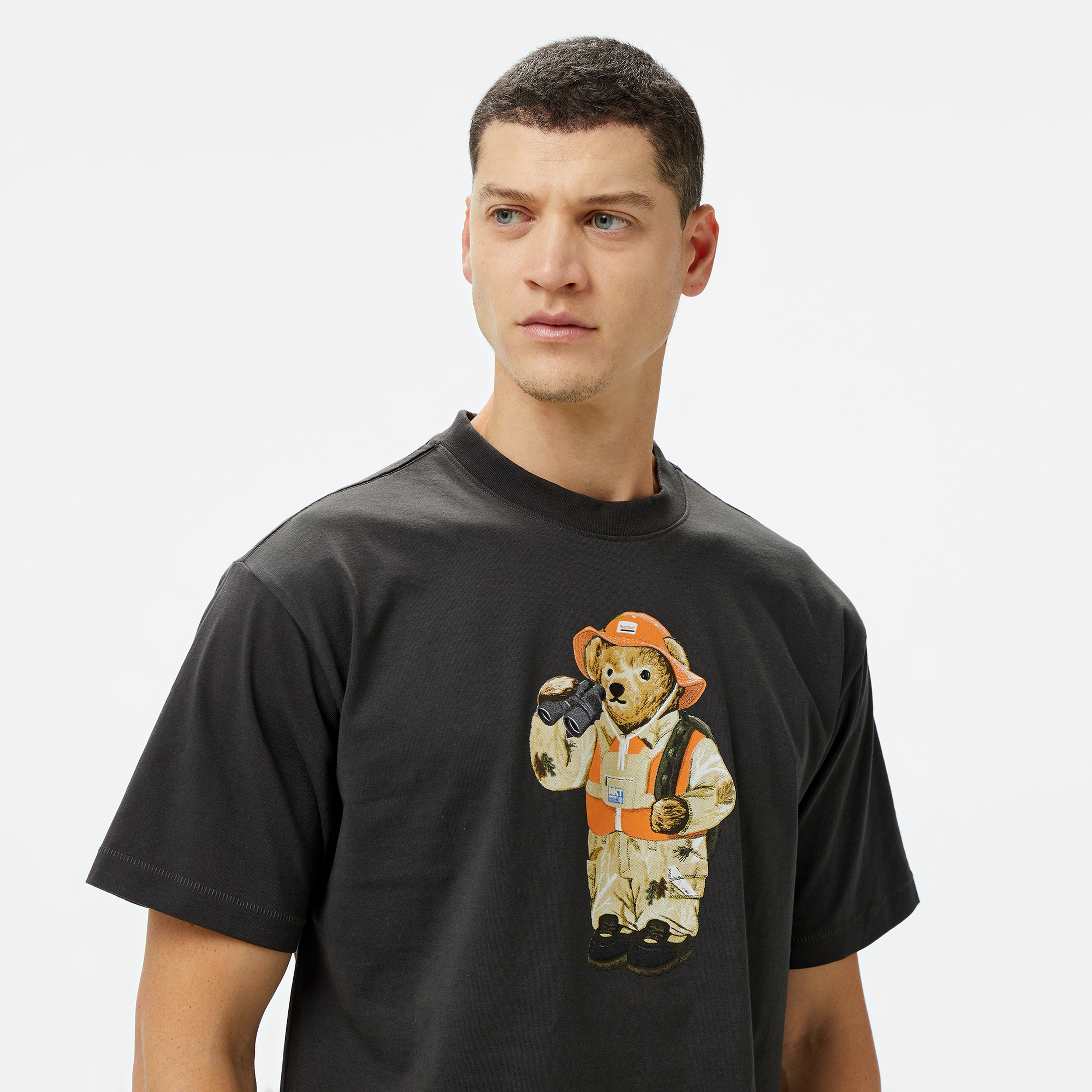 Market Hunter Bear Erkek Siyah T-Shirt