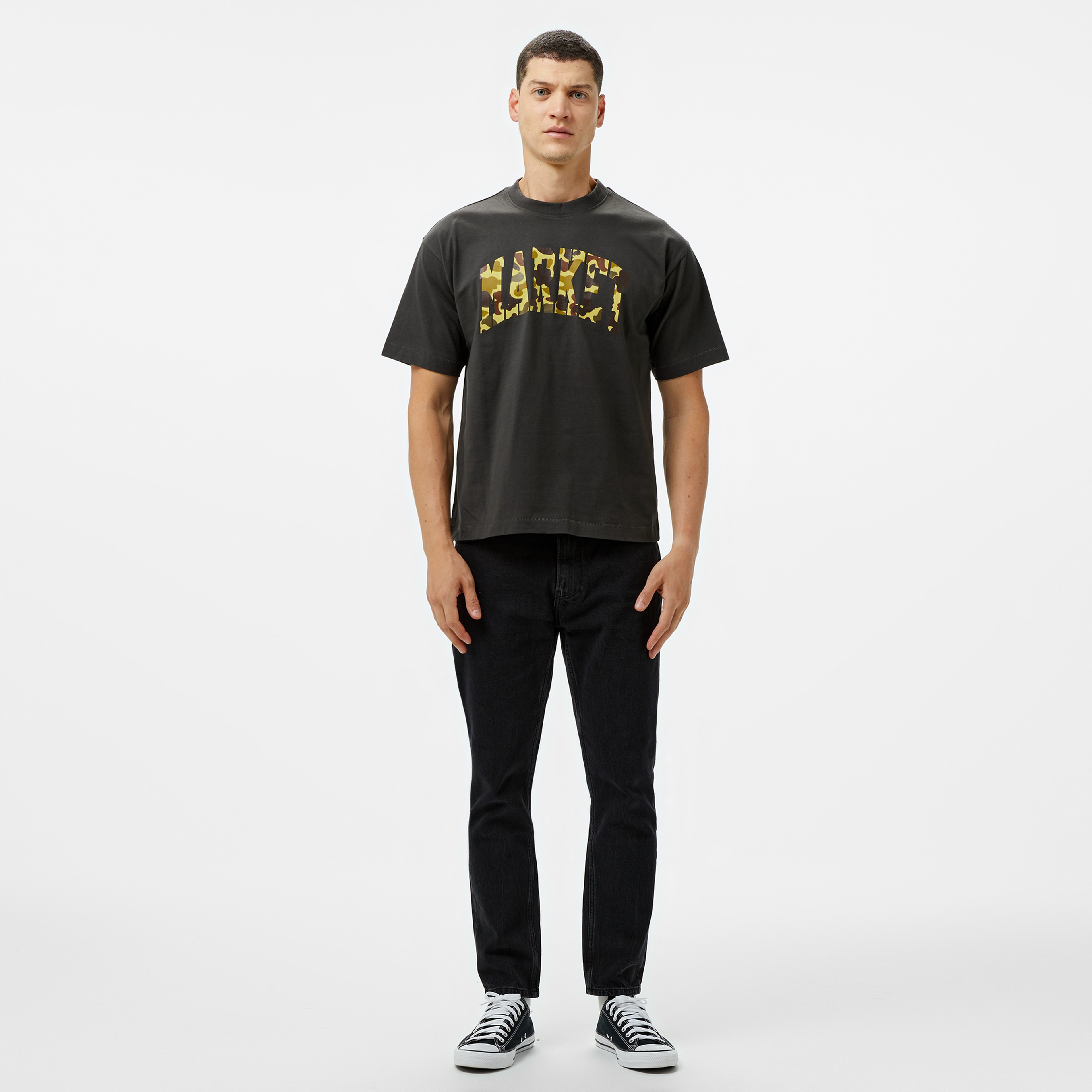 Market Duck Camo Arc Erkek Siyah T-Shirt