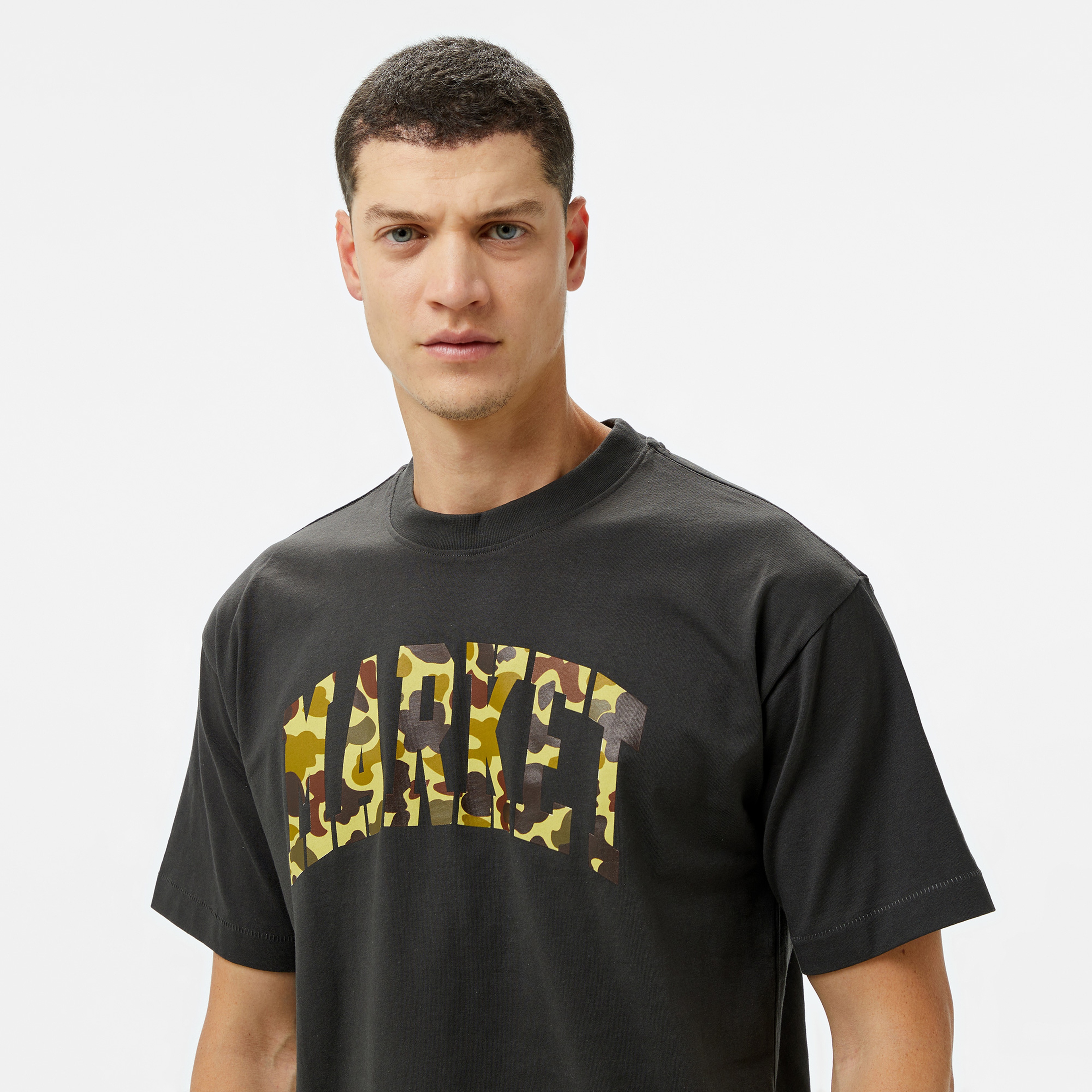 Market Duck Camo Arc Erkek Siyah T-Shirt