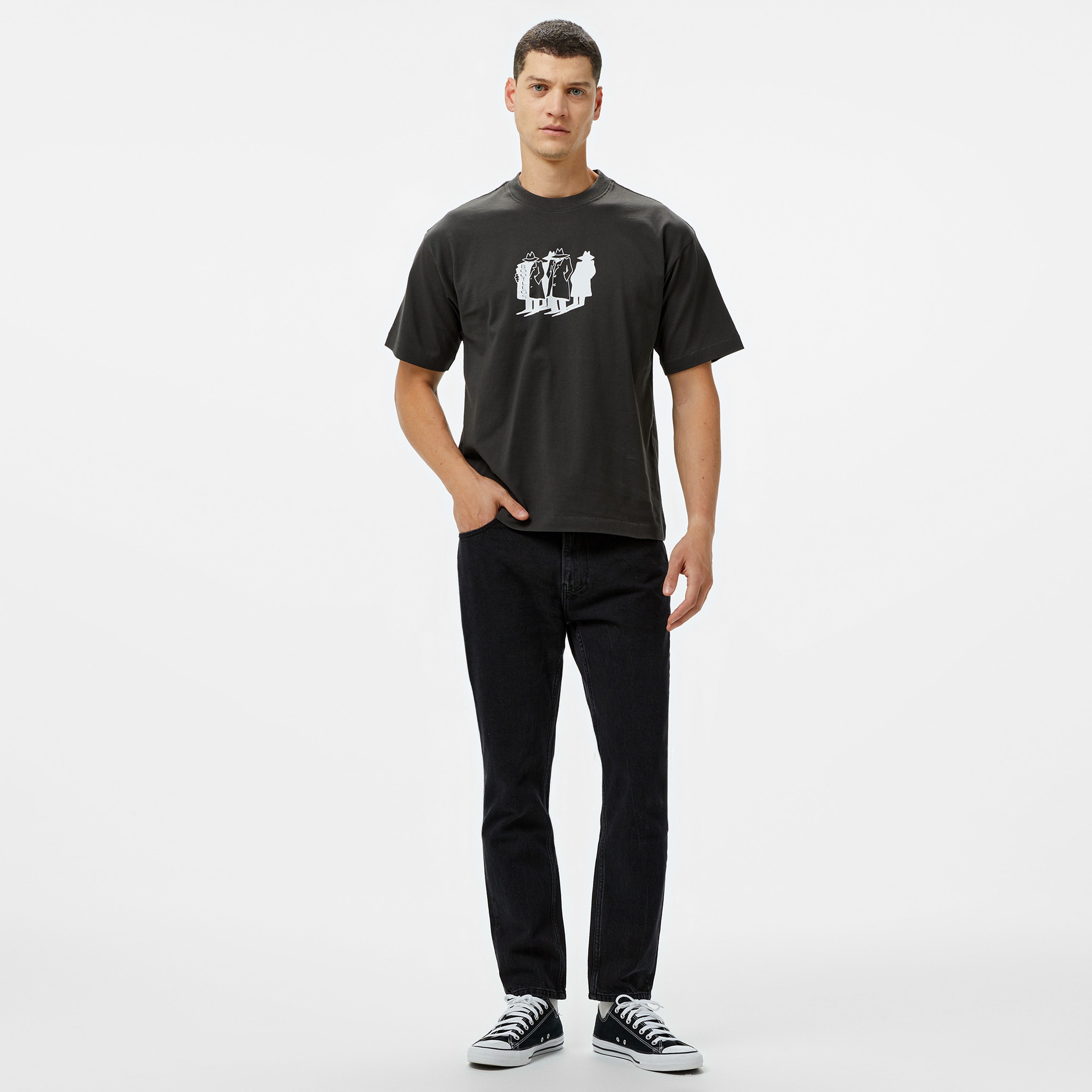 Market Call My Dealer Erkek Siyah T-Shirt