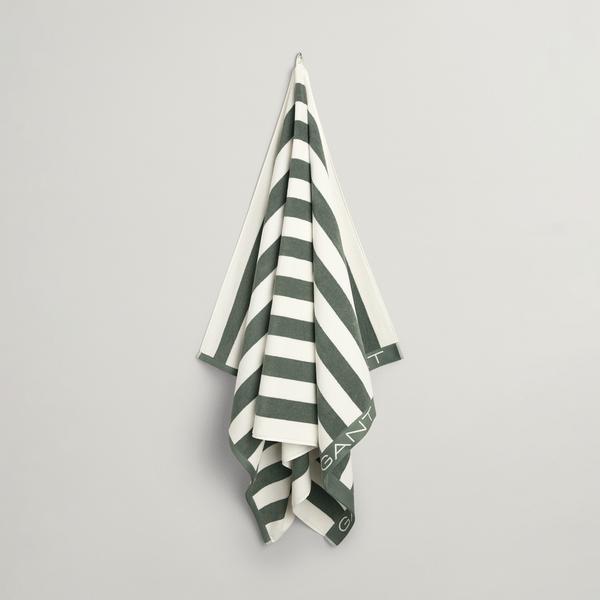 GANT Unisex Yeşil Çizgili Havlu