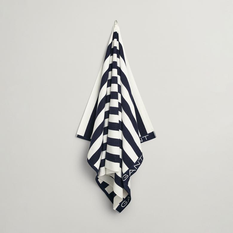 GANT Unisex Lacivert Çizgili Havlu