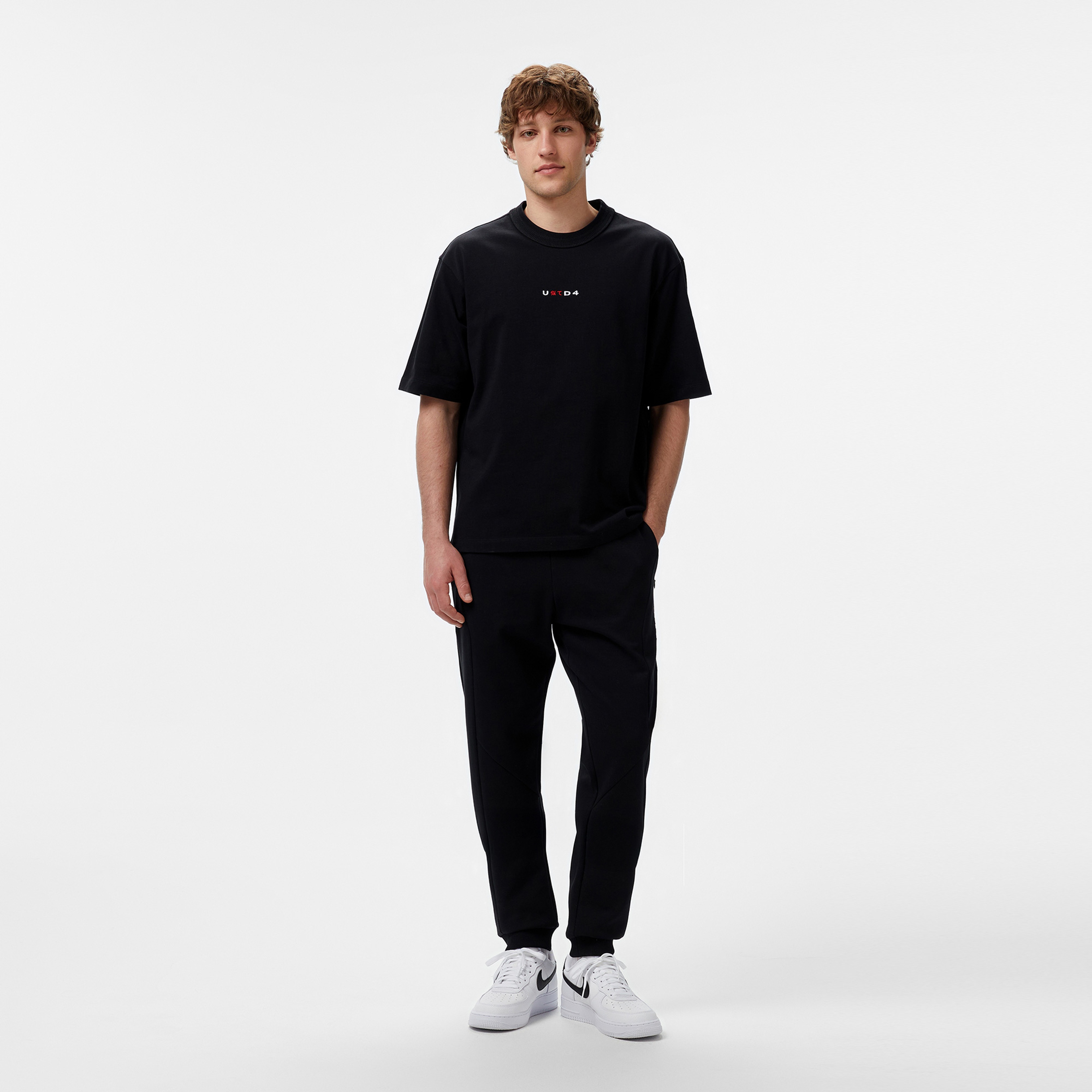 UNITED4 Erkek Siyah T-Shirt