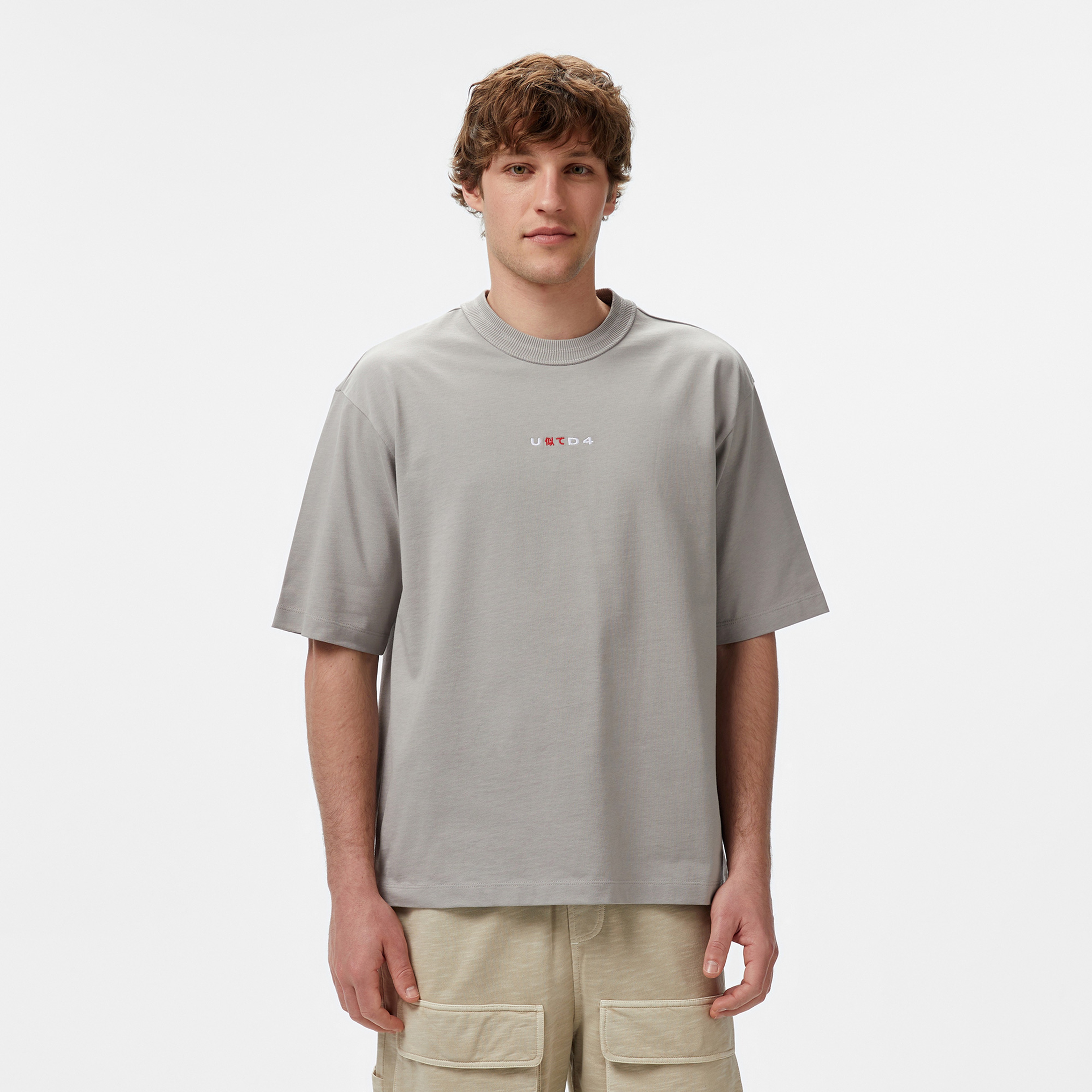 UNITED4 Erkek Gri T-Shirt