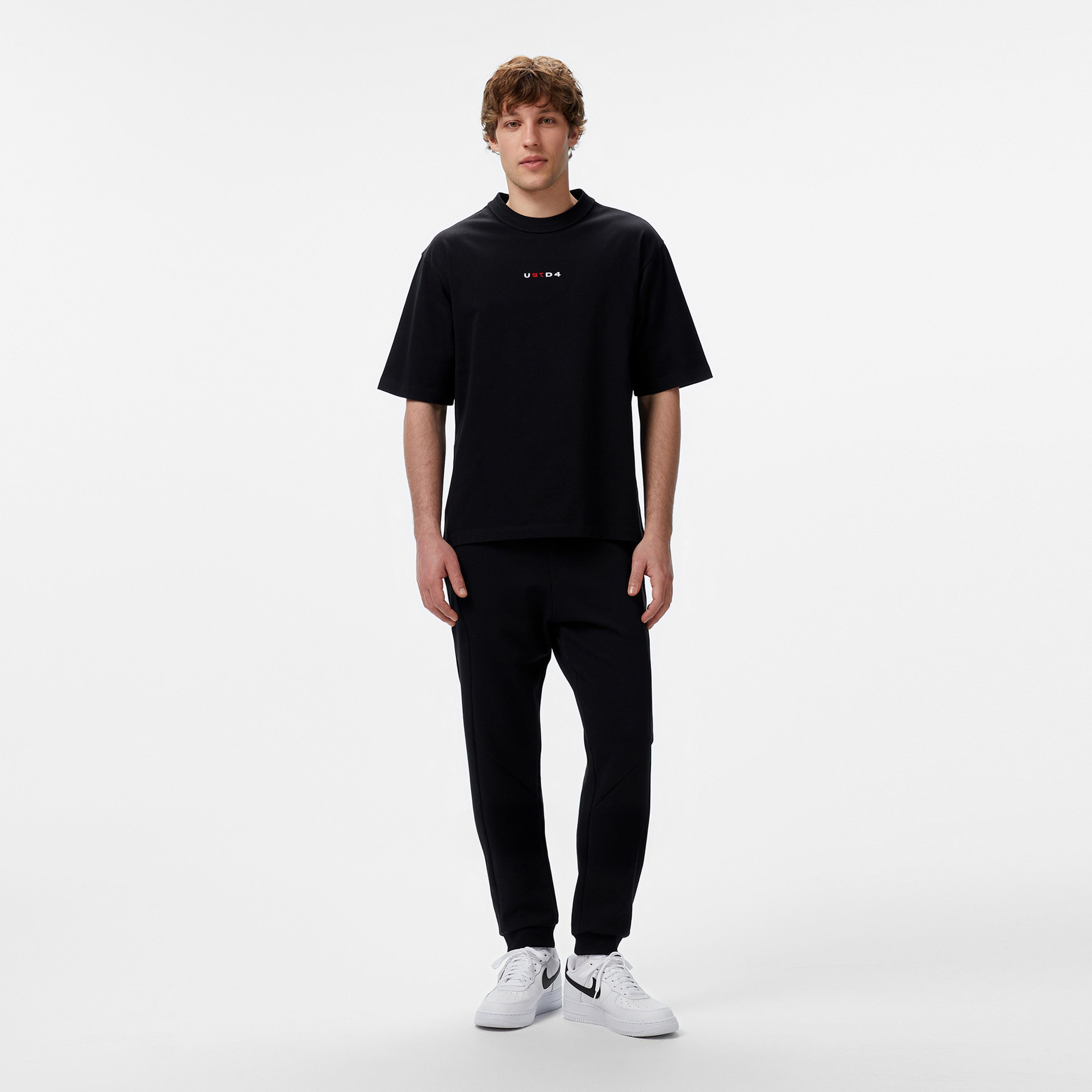 UNITED4 Erkek Siyah T-Shirt