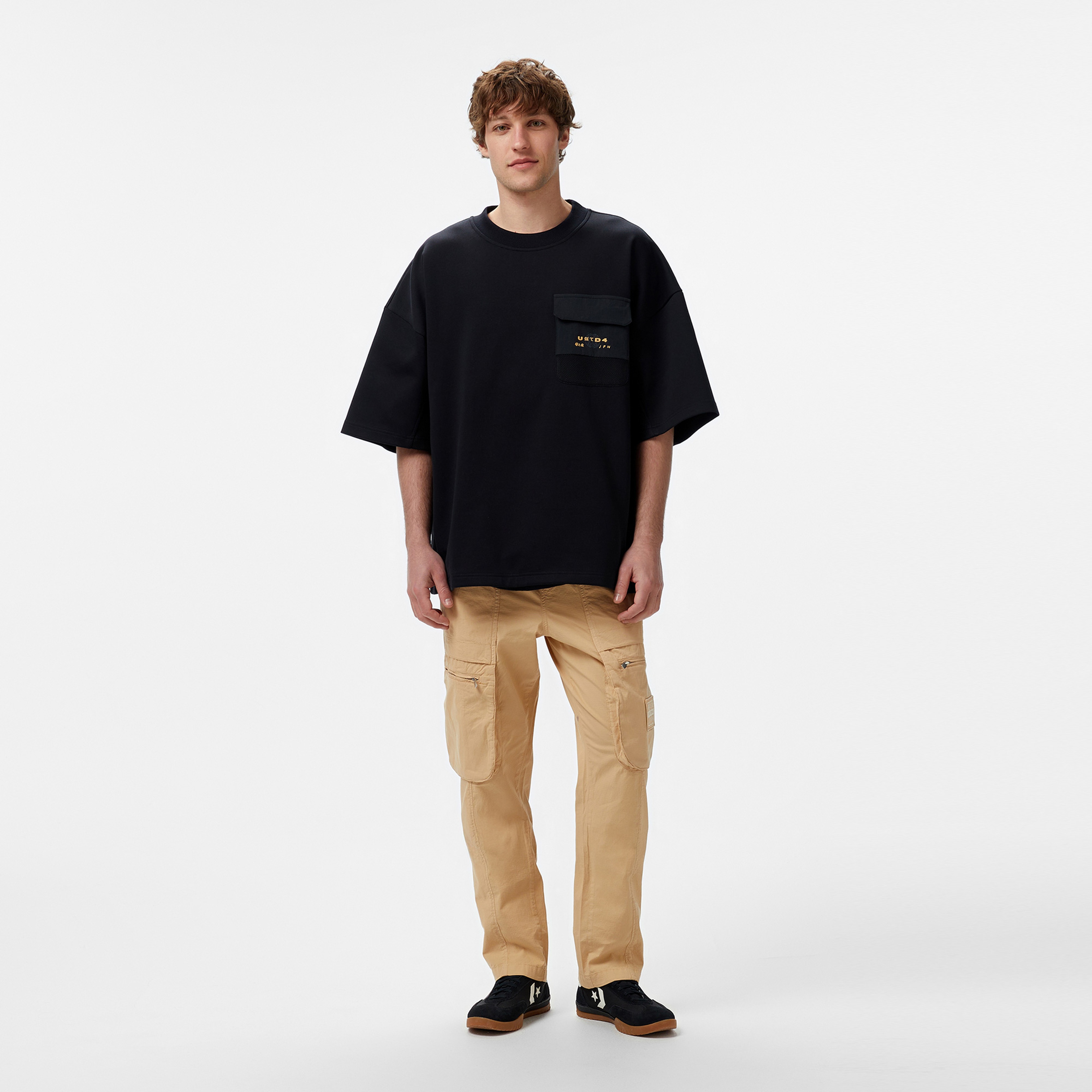 UNITED4 Erkek Siyah T-Shirt