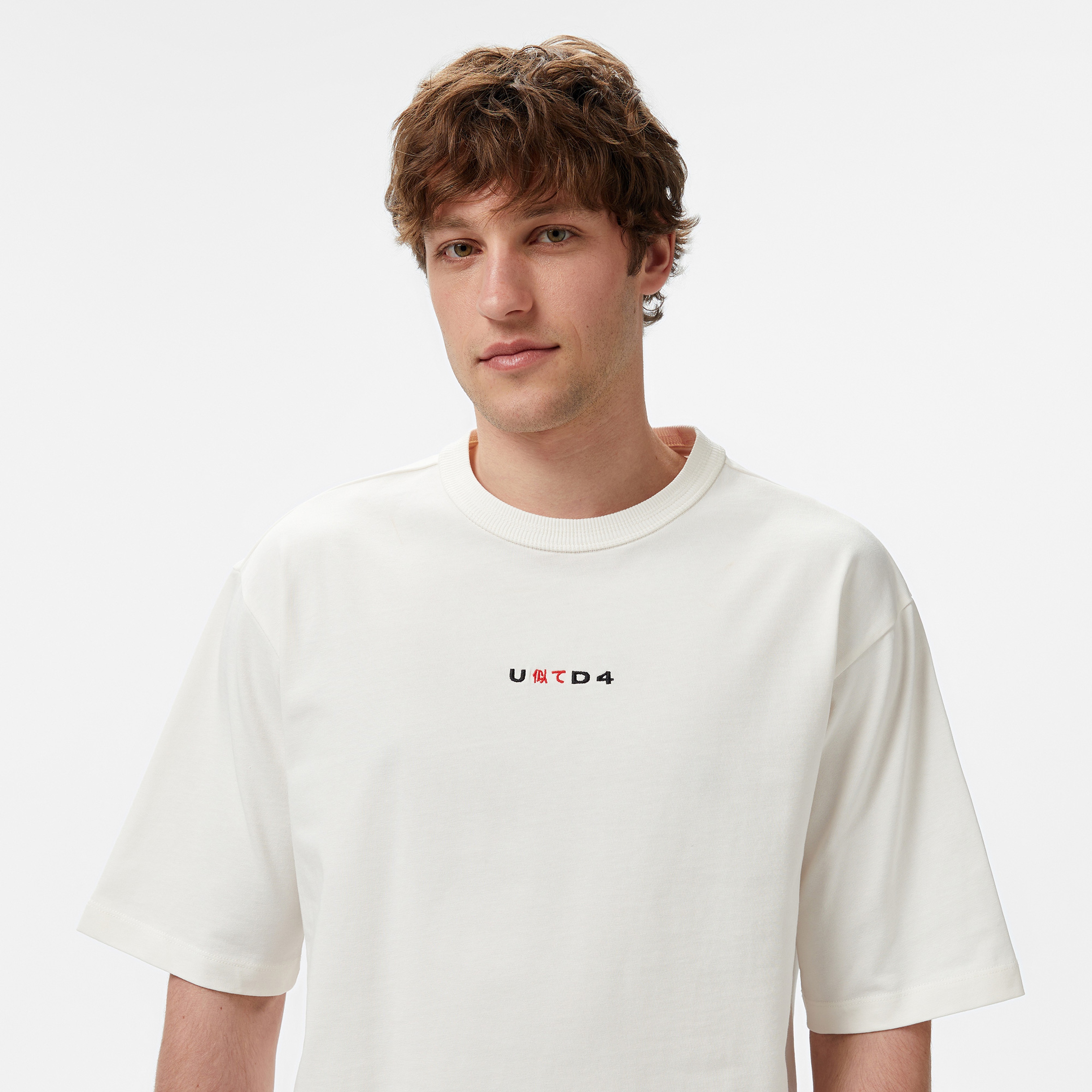UNITED4 Erkek Krem T-Shirt