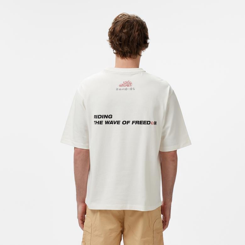 UNITED4 Erkek Krem T-Shirt