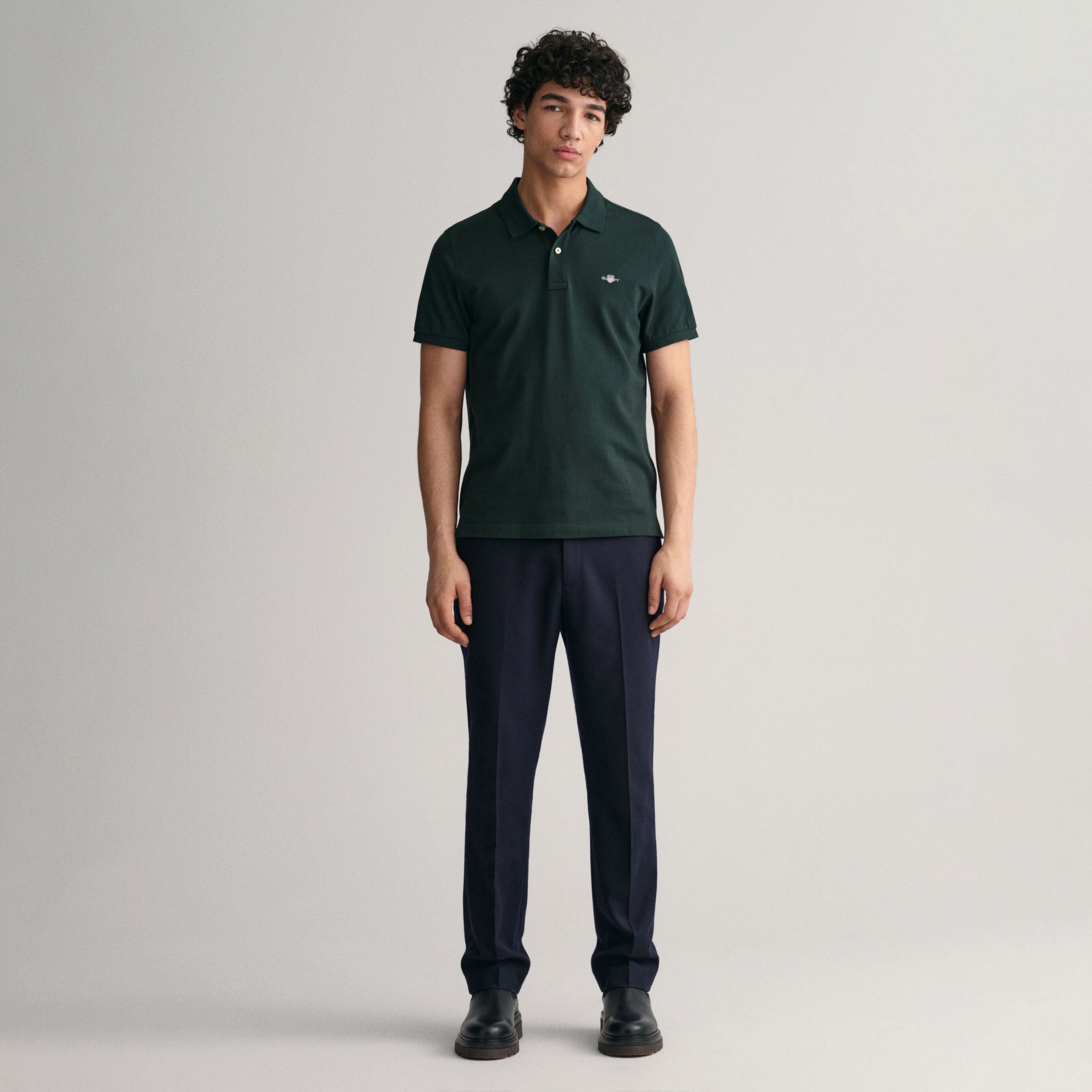 GANT Erkek Yeşil Regular Fit Polo