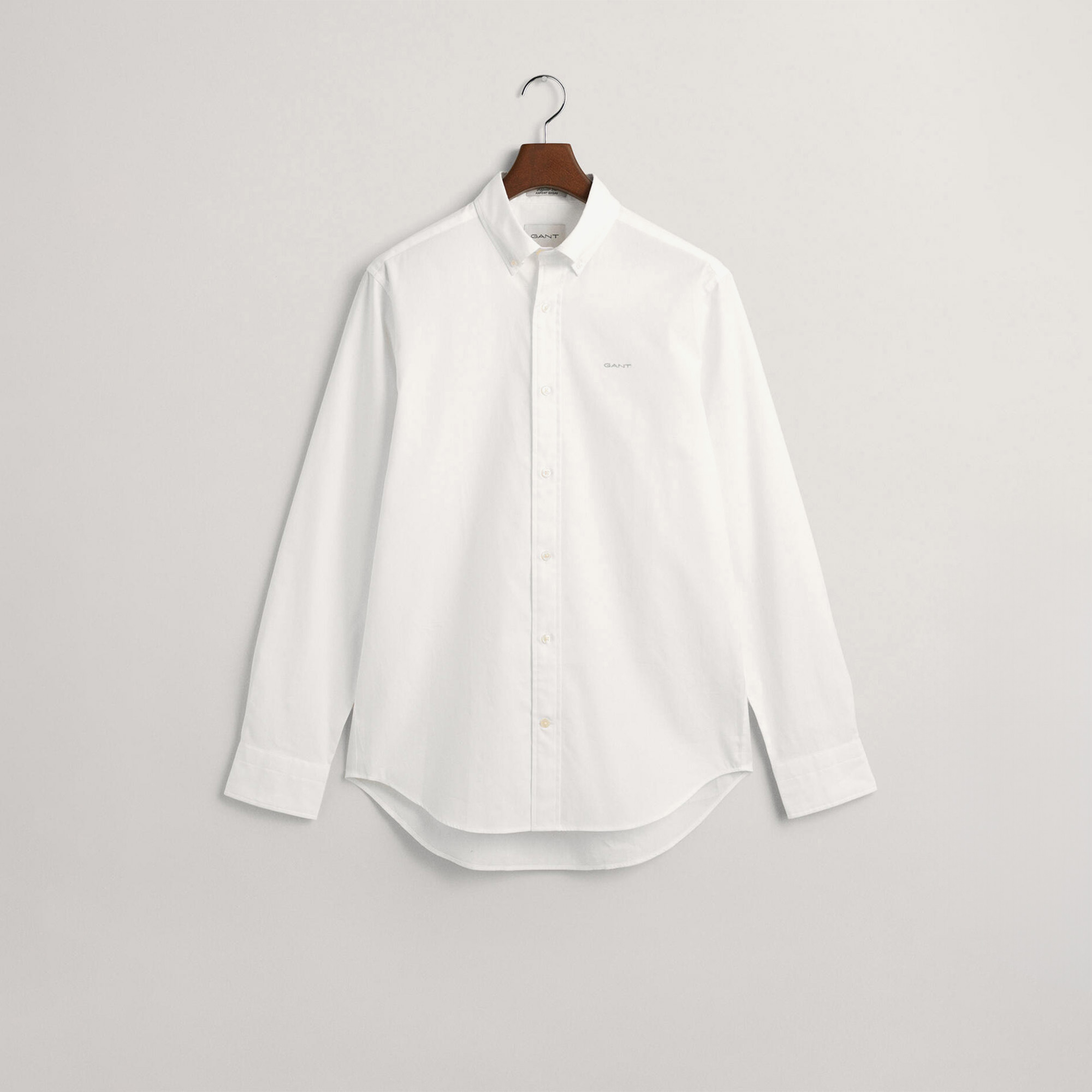 GANT Erkek Beyaz Regular Fit Düğmeli Yaka Oxford Gömlek