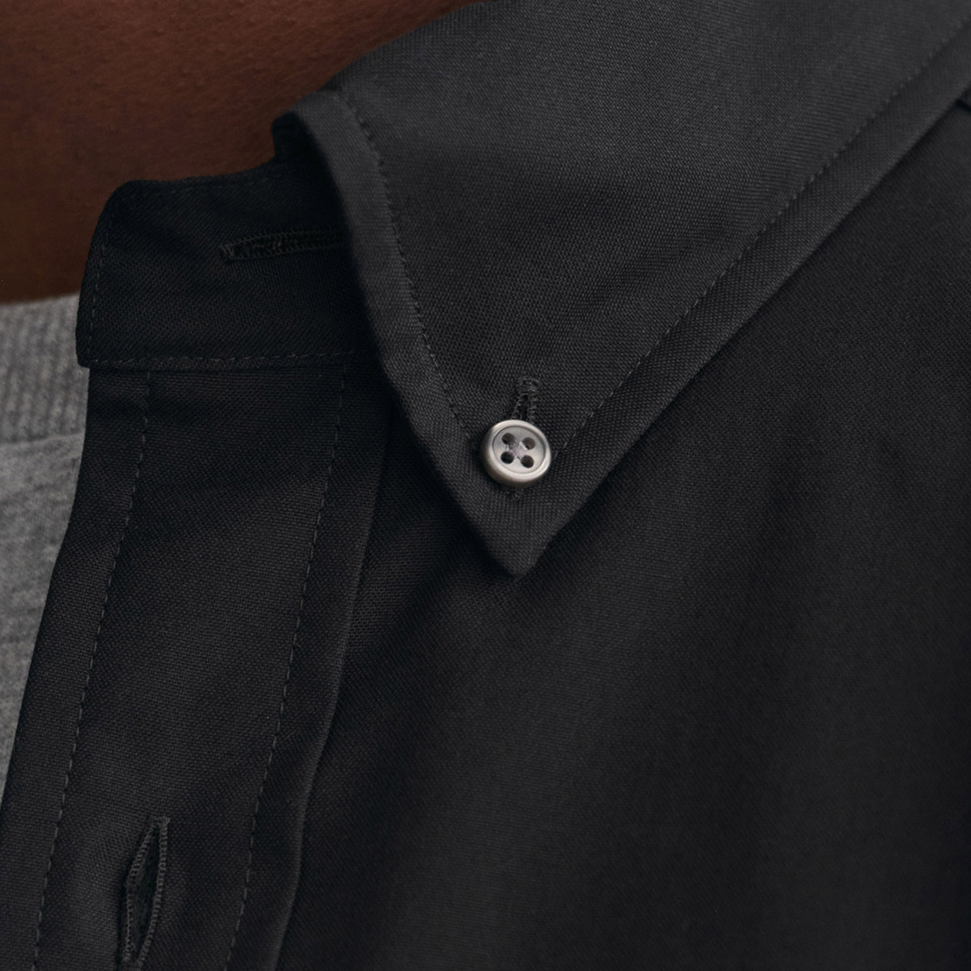 GANT Erkek Siyah Regular Fit Düğmeli Yaka Oxford Gömlek