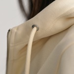 GANT Kadın Krem Regular Fit Fermuarlı Logolu Sweatshirt