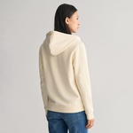 GANT Kadın Krem Regular Fit Fermuarlı Logolu Sweatshirt
