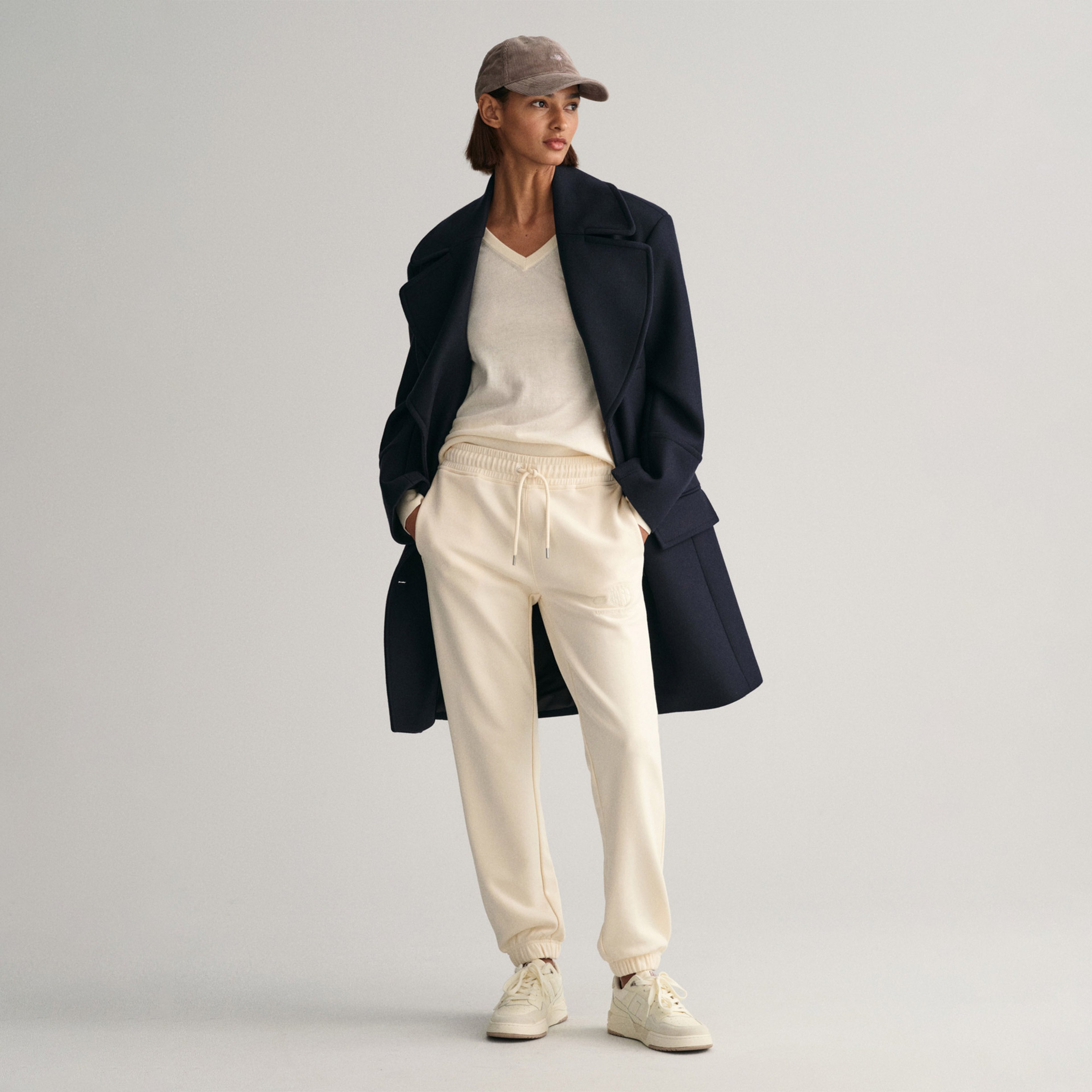 GANT Kadın Beyaz Regular Fit Eşofman Altı