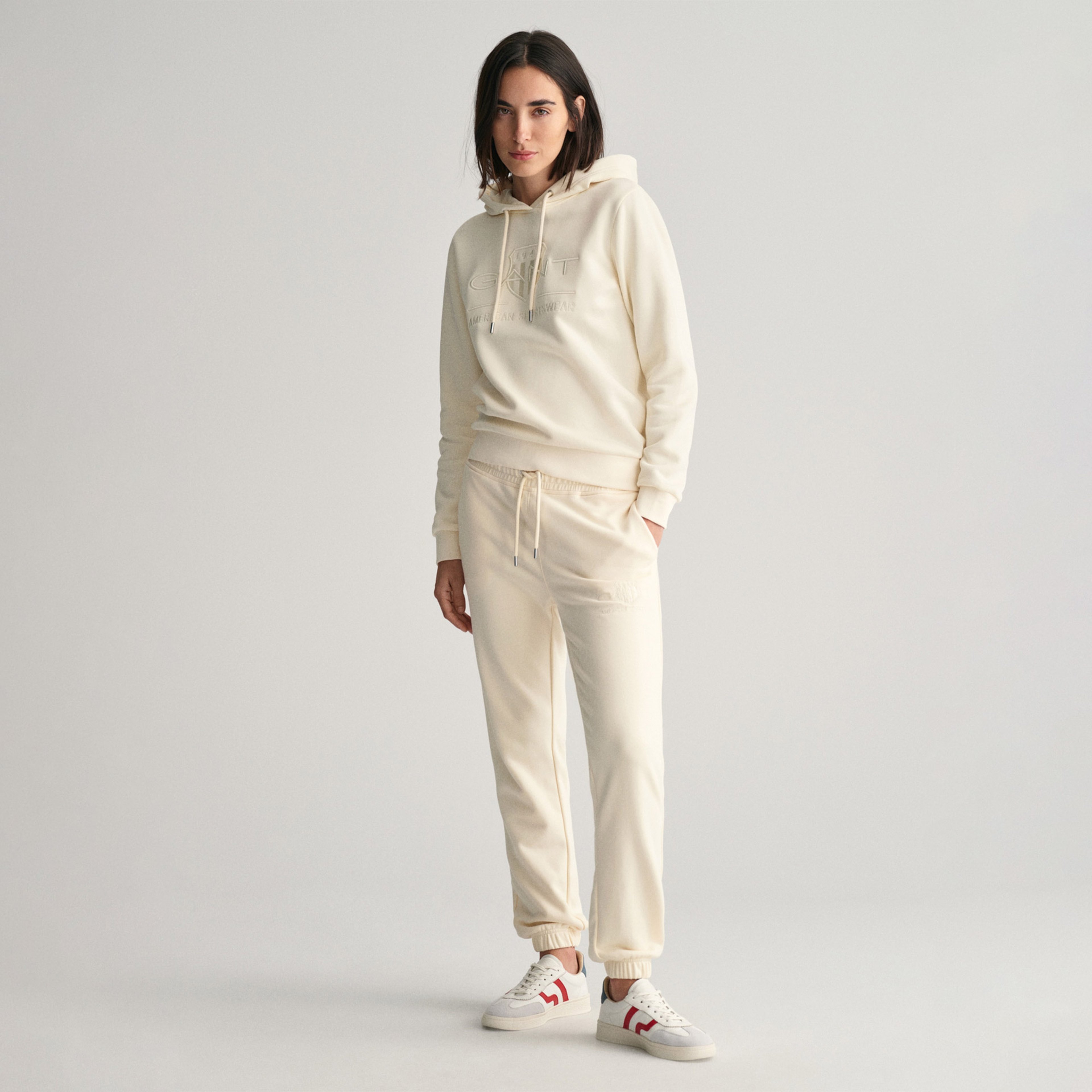 GANT Kadın Beyaz Regular Fit Eşofman Altı