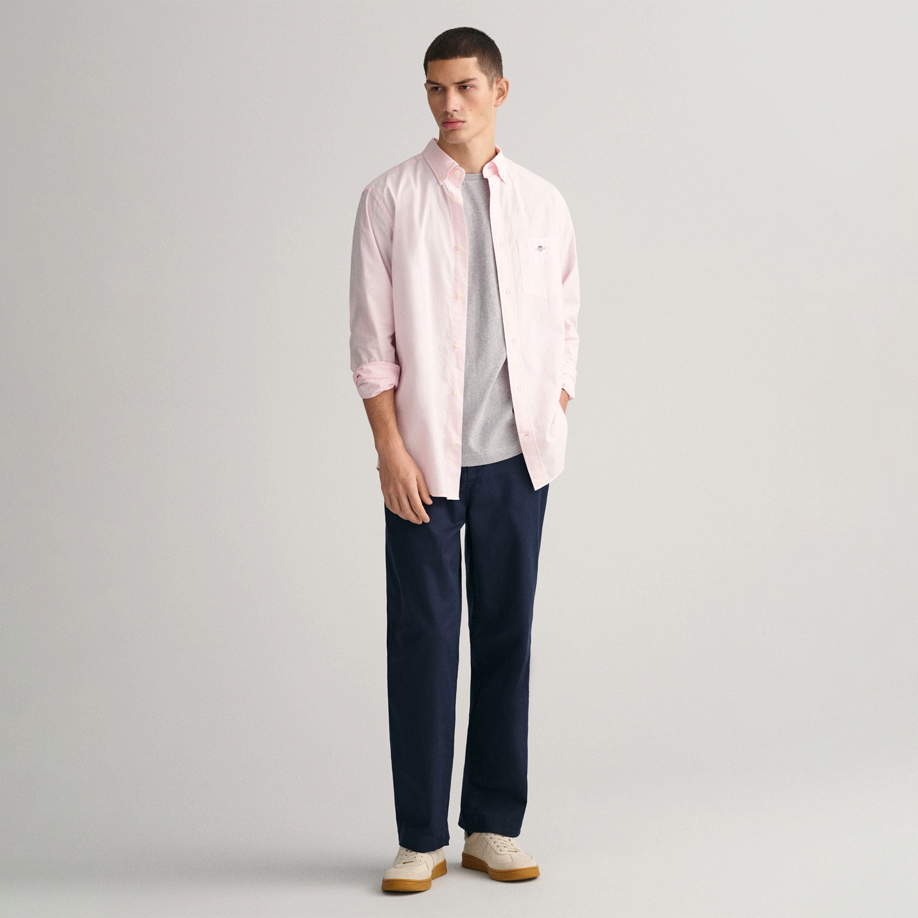 GANT Erkek Pembe Regular Fit Düğmeli Yaka Poplin Gömlek