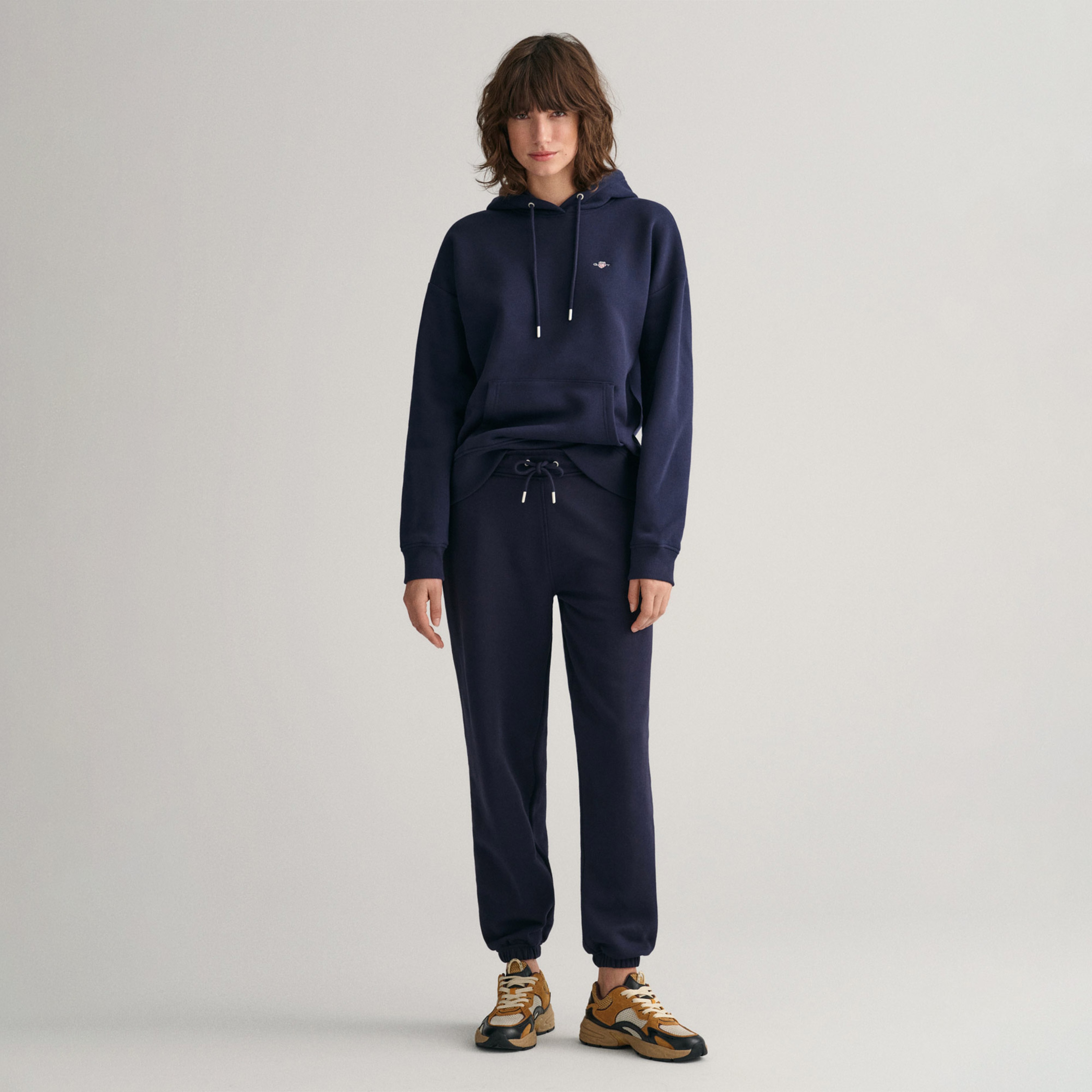 GANT Kadın Lacivert Relaxed Fit Logolu Eşofman Altı
