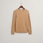 GANT Erkek Bej Regular Fit Bisiklet Yaka Kazak