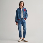 GANT Kadın Beyaz Slim Fit Klasik Yaka Oxford Gömlek