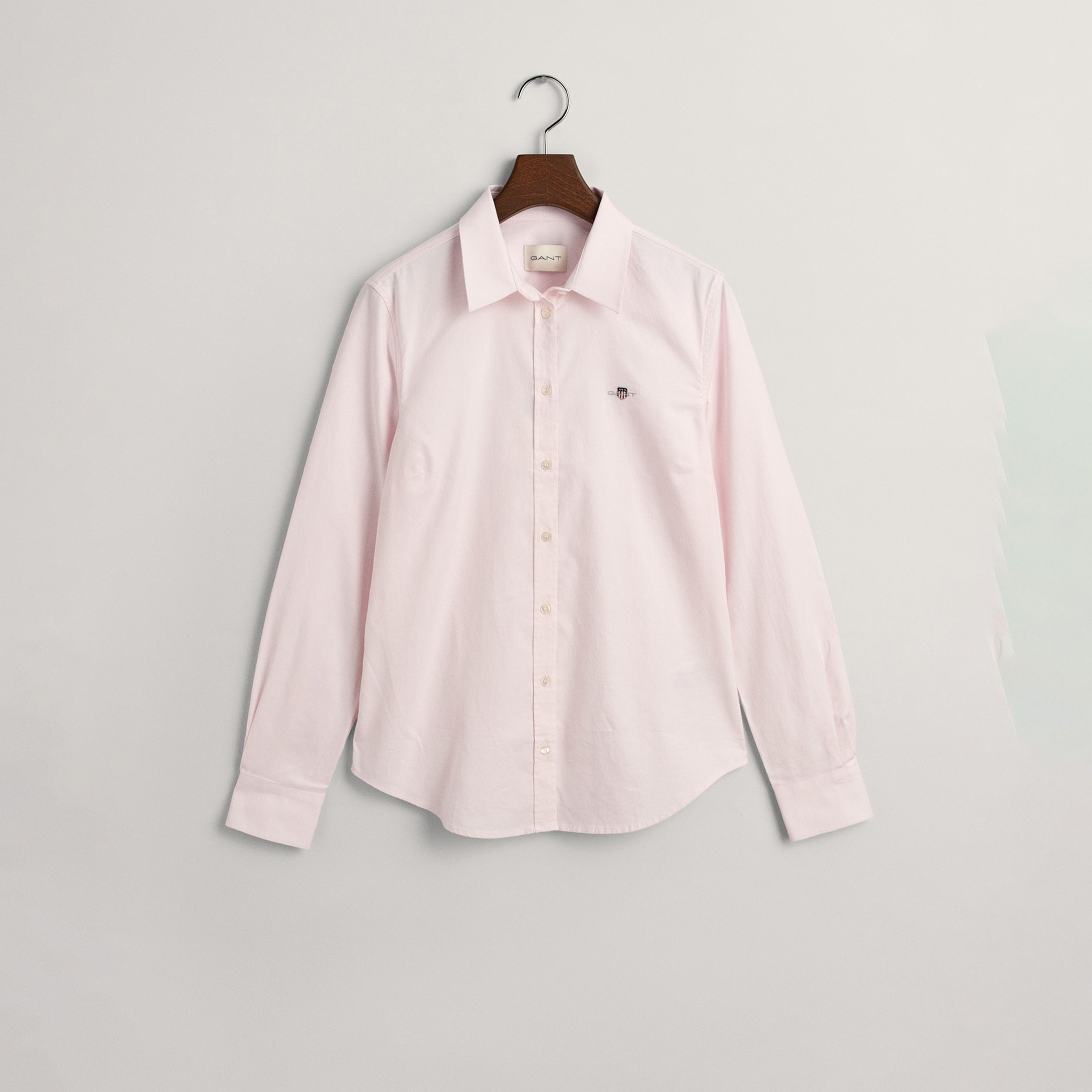 GANT Kadın Pembe Slim Fit Klasik Yaka Oxford Gömlek