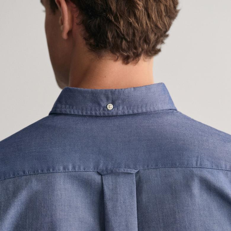 GANT Erkek Lacivert Regular Fit Düğmeli Yaka Oxford Gömlek