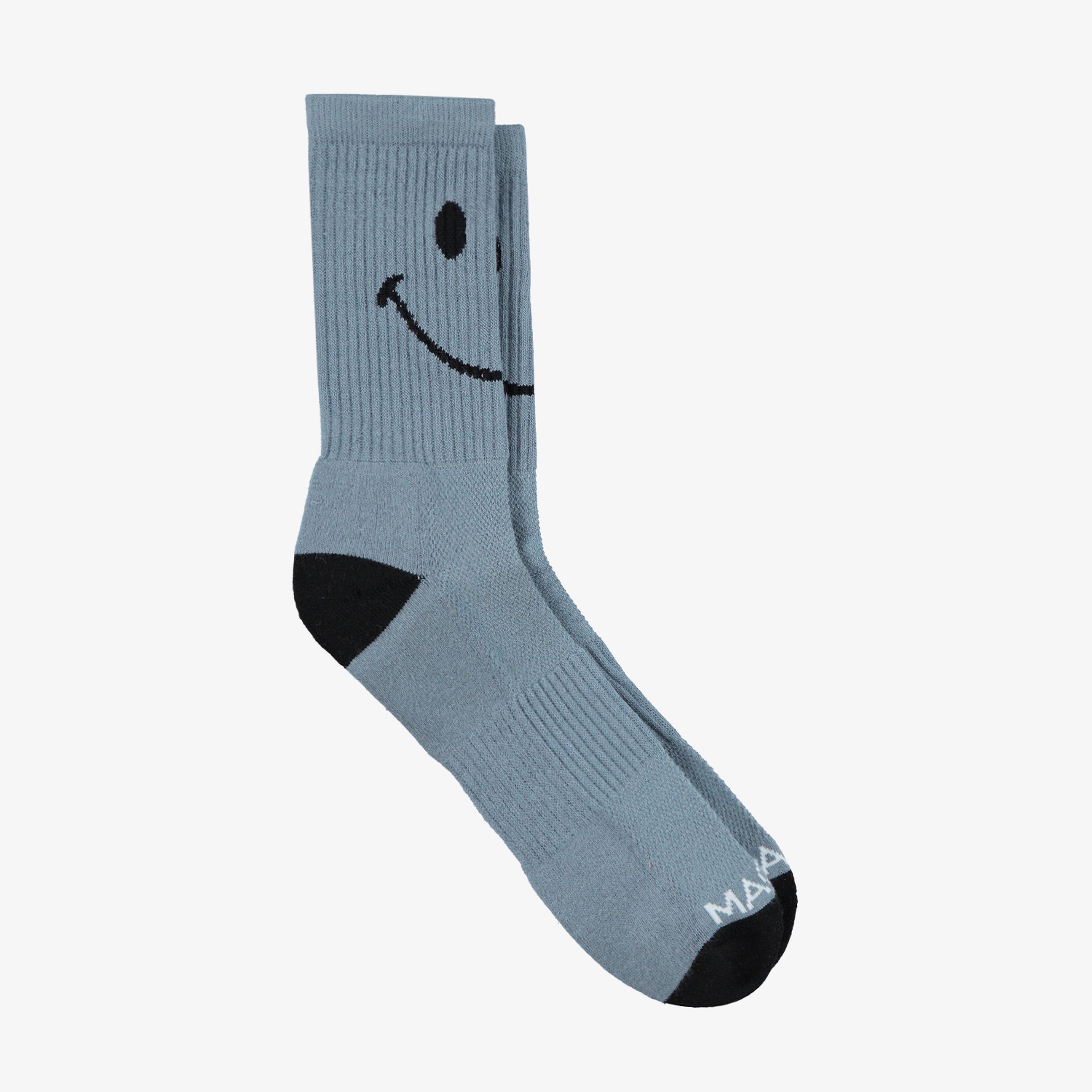 Market Smiley Oversized Unisex Gri Çorap