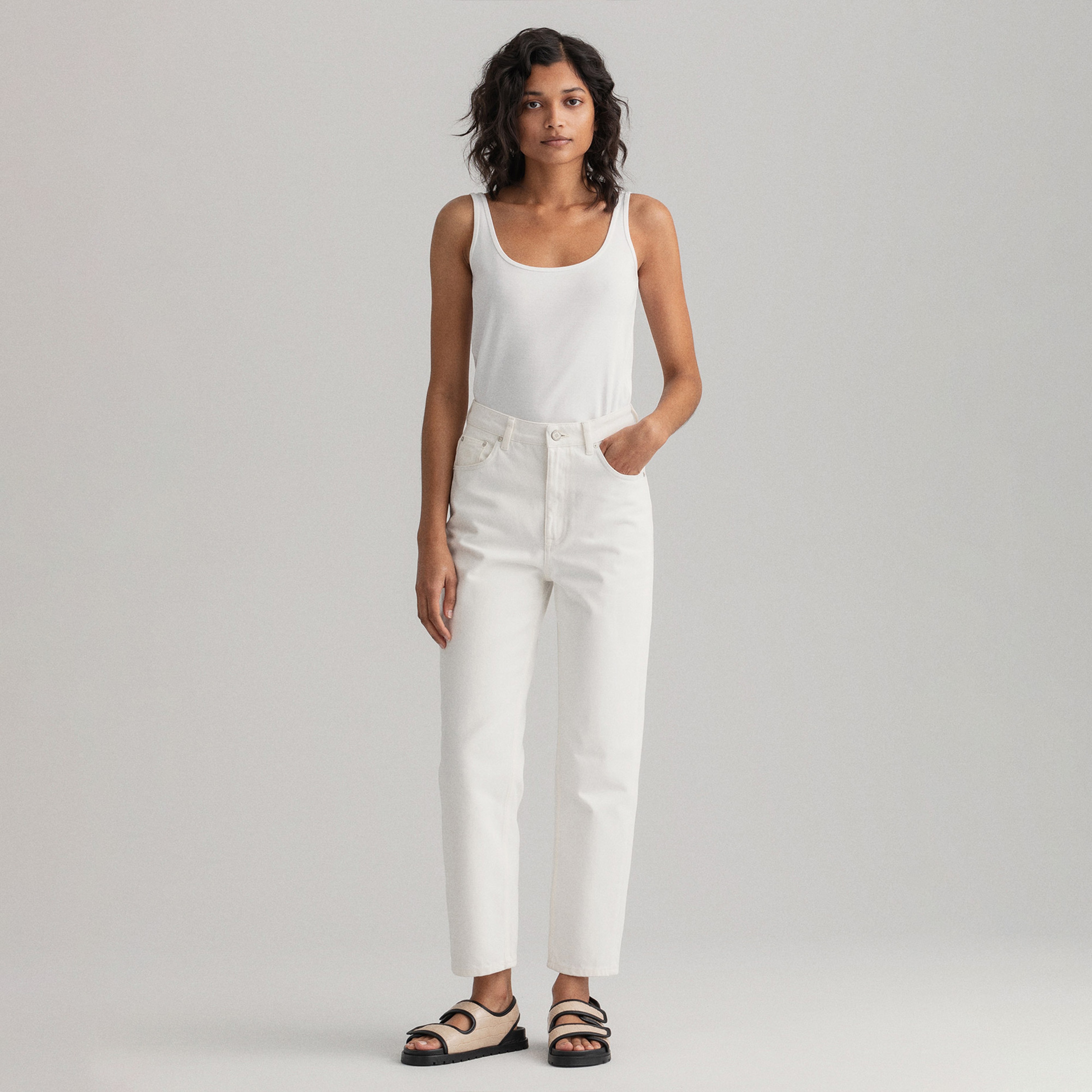 Gant Kadın Beyaz Jean Pantolon