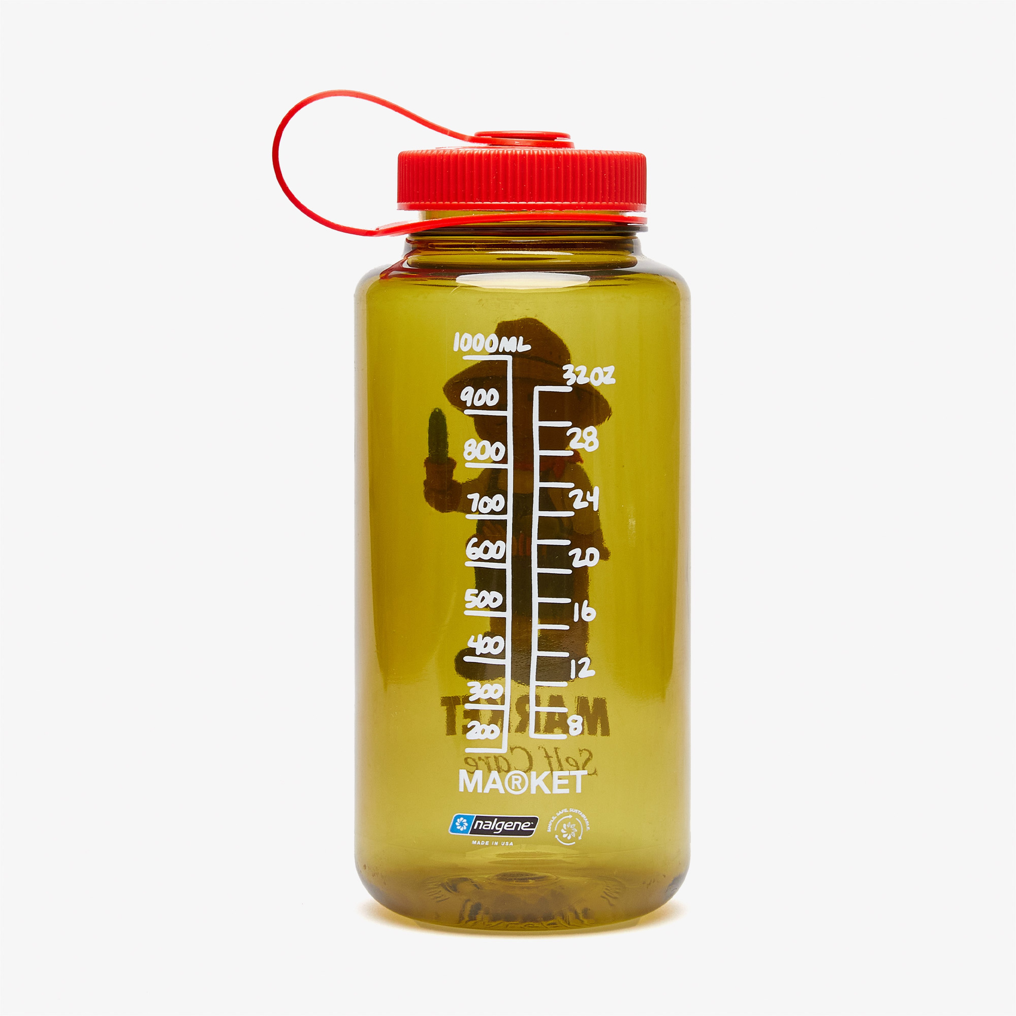 Market Botanical Bear Water Bottle Kahverengi Suluk