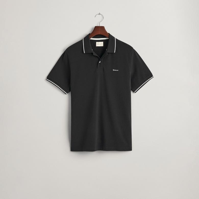 GANT Erkek Siyah Regular Fit Polo