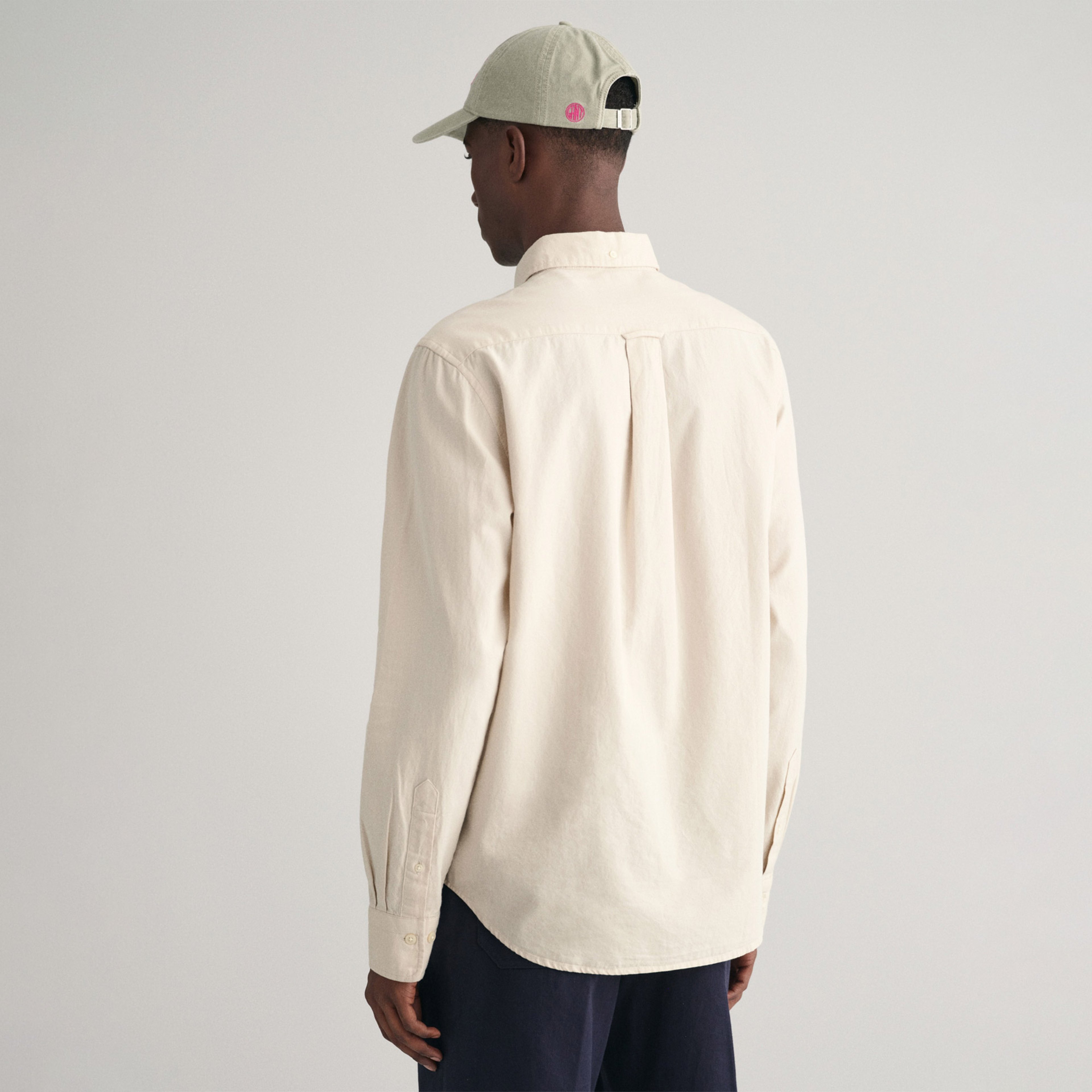 GANT Erkek Bej Regular Fit Düğmeli Yaka Oxford Gömlek