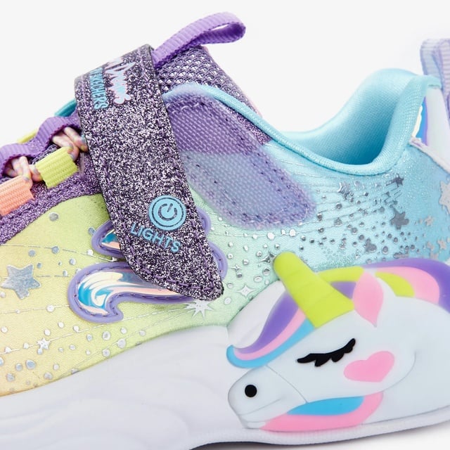 Skechers Skechers Renkli S Lights-Unicorn Dreams Çocuk Mor Spor Ayakkabı Sneaker | Occasion Renkli - 9. görsel