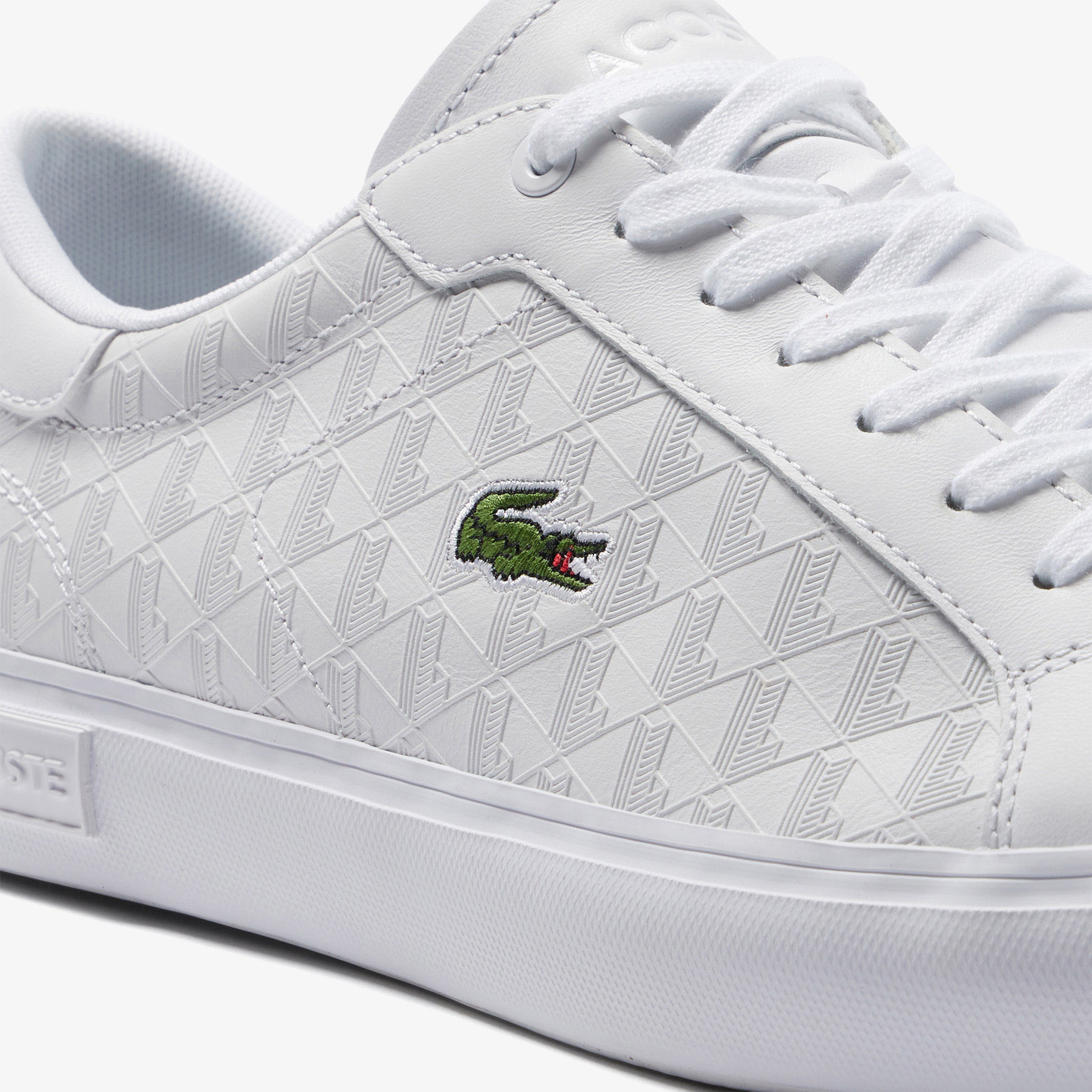 Lacoste Powercourt Erkek Monogram Beyaz Sneaker