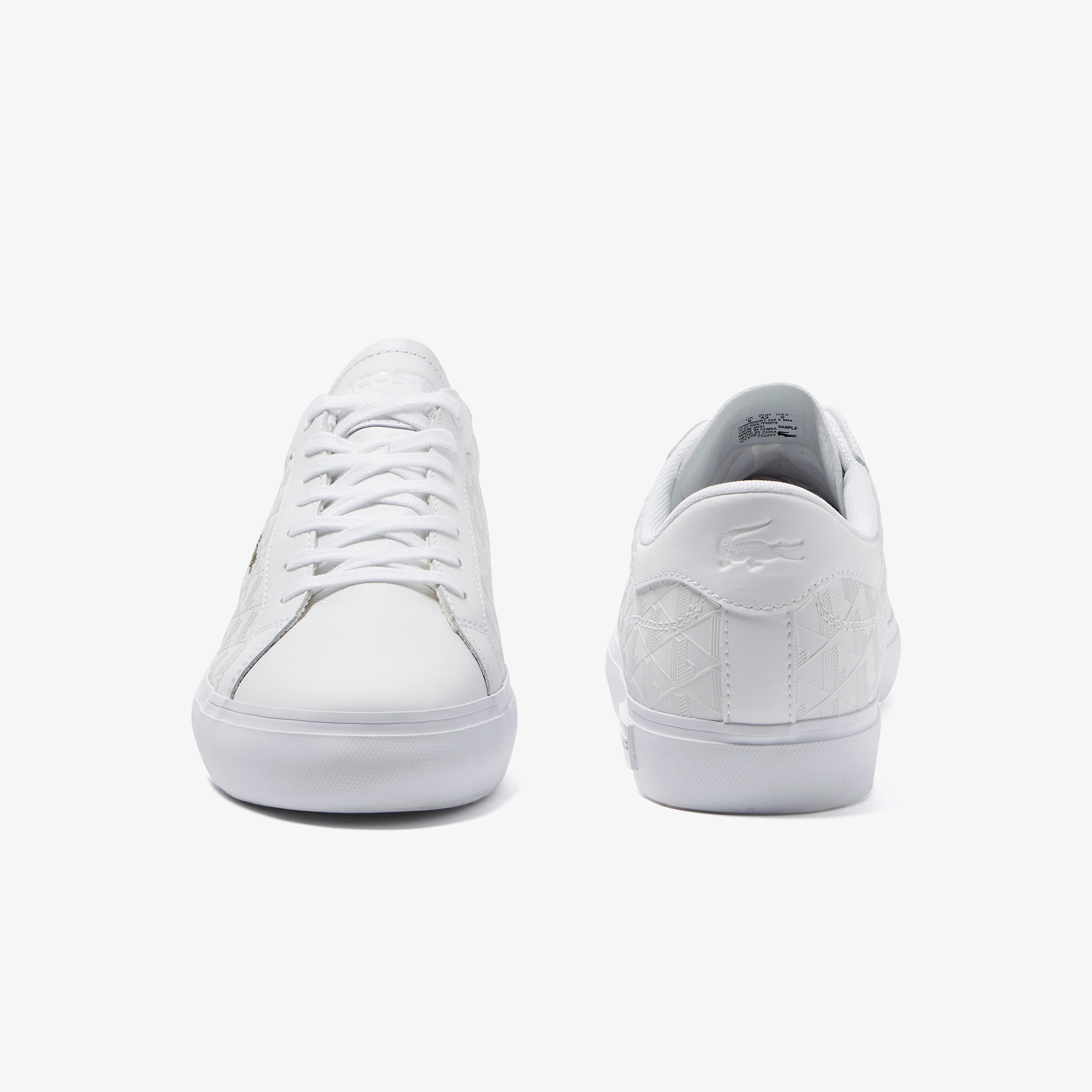 Lacoste Powercourt Erkek Monogram Beyaz Sneaker