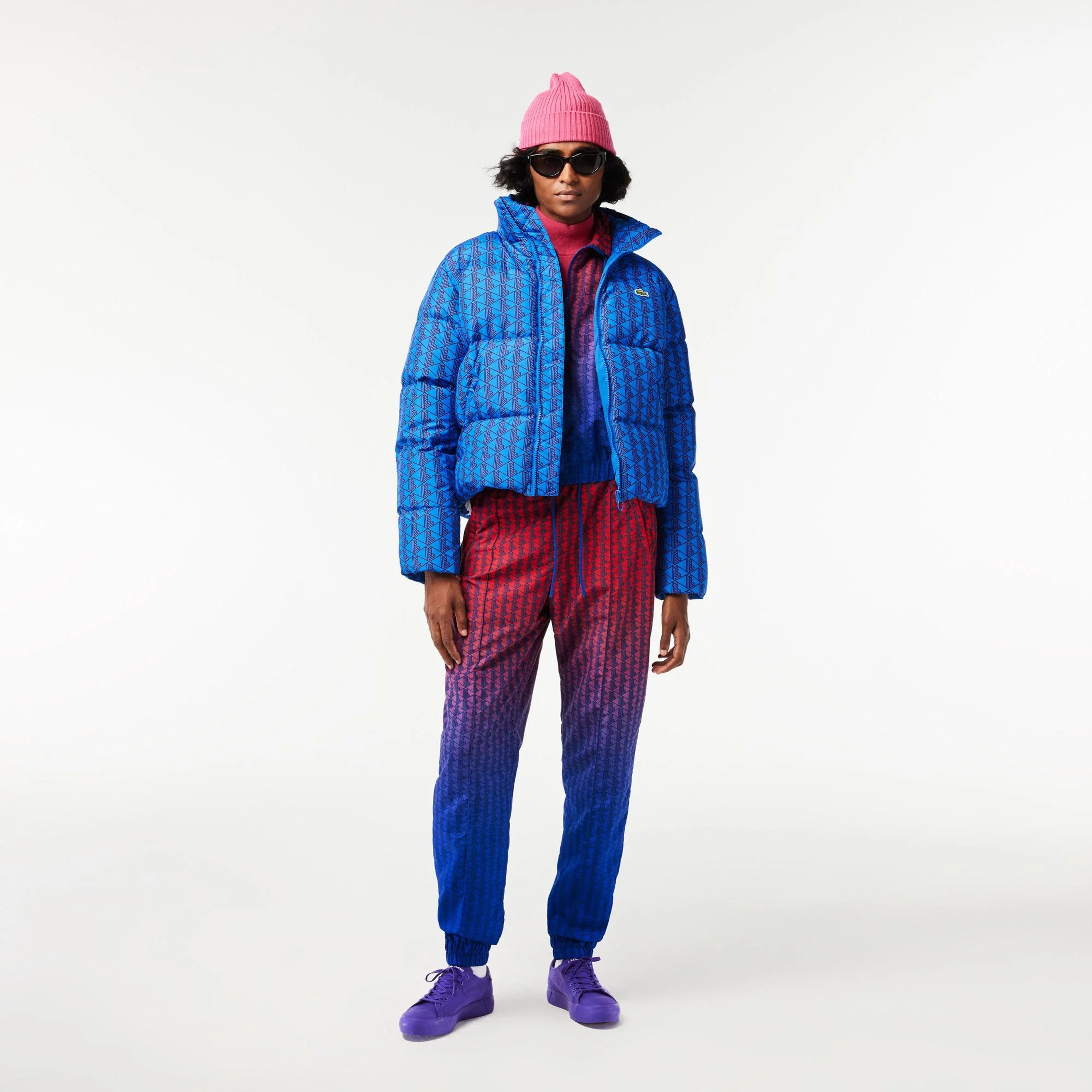 Kadın Kapüşonlu Kapitone Renkli Mont