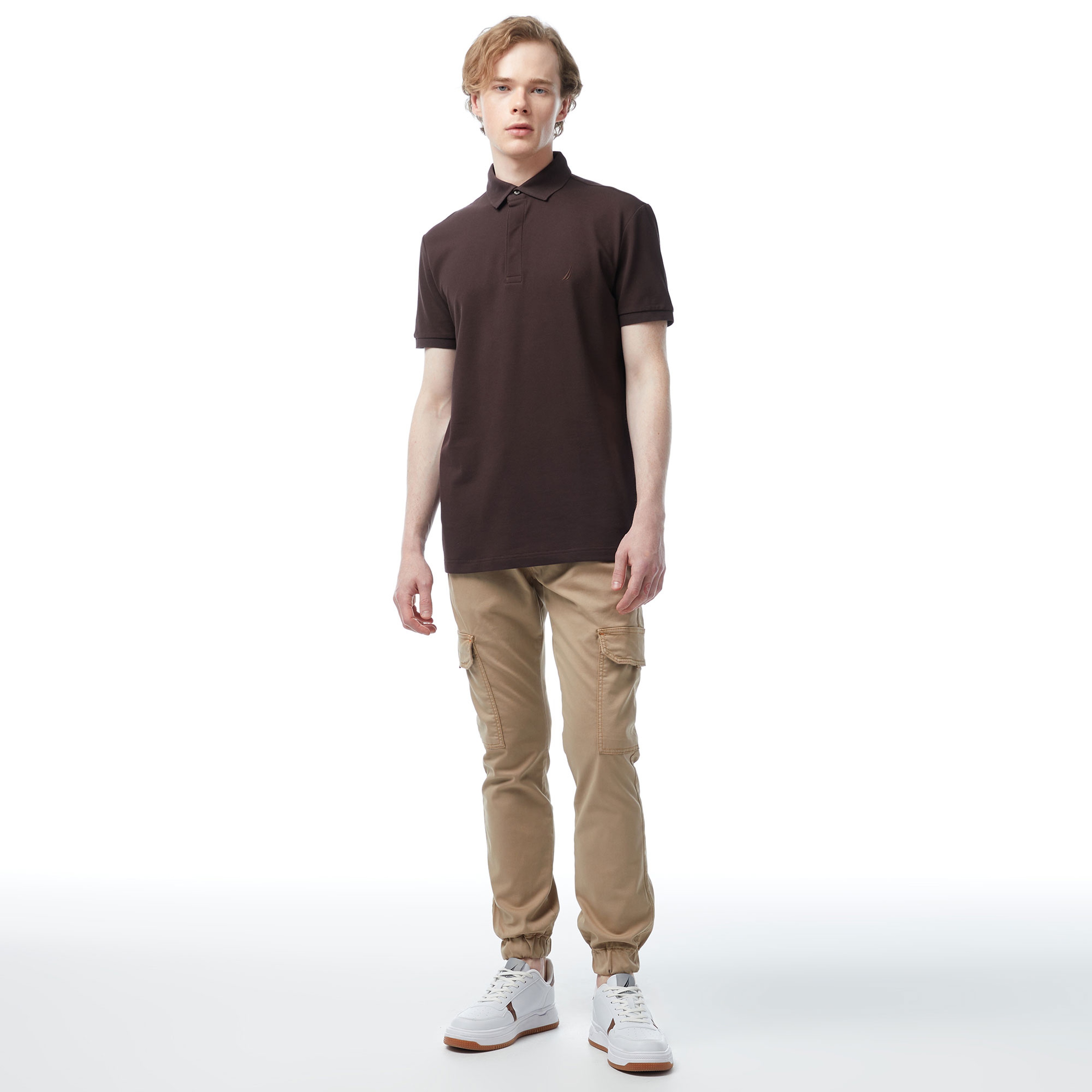 Nautica Erkek Bej Jogger Fit Kargo Cepli Pantolon