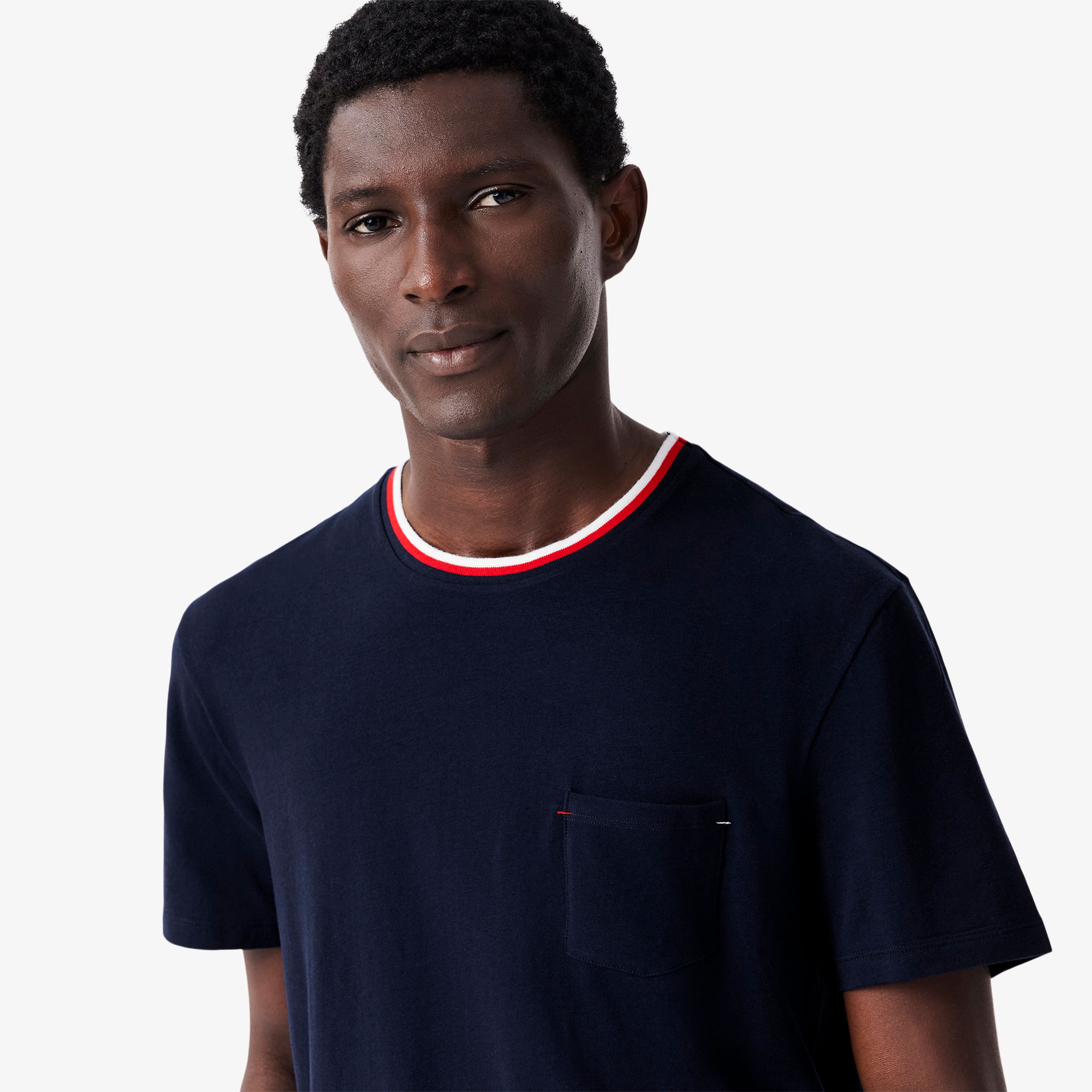 Erkek Relaxed Fit Kısa Kollu Bisiklet Yaka Lacivert Pijama Üstü